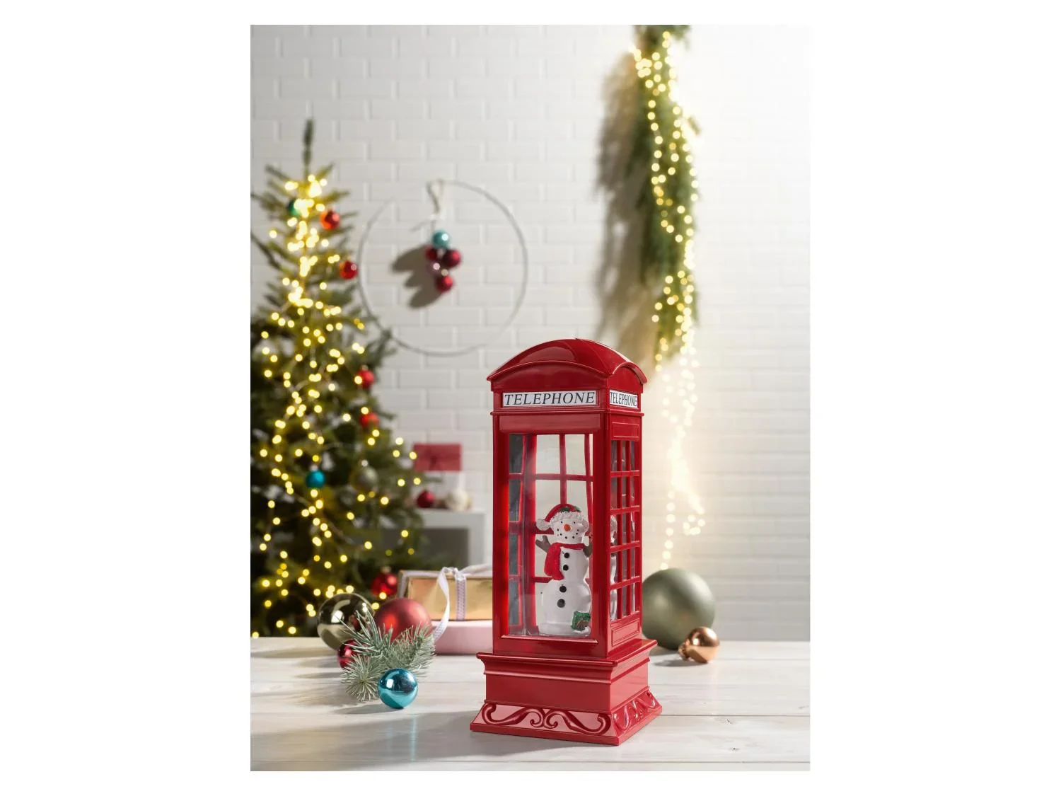 LIVARNO home Lanterne LED avec boule  neige