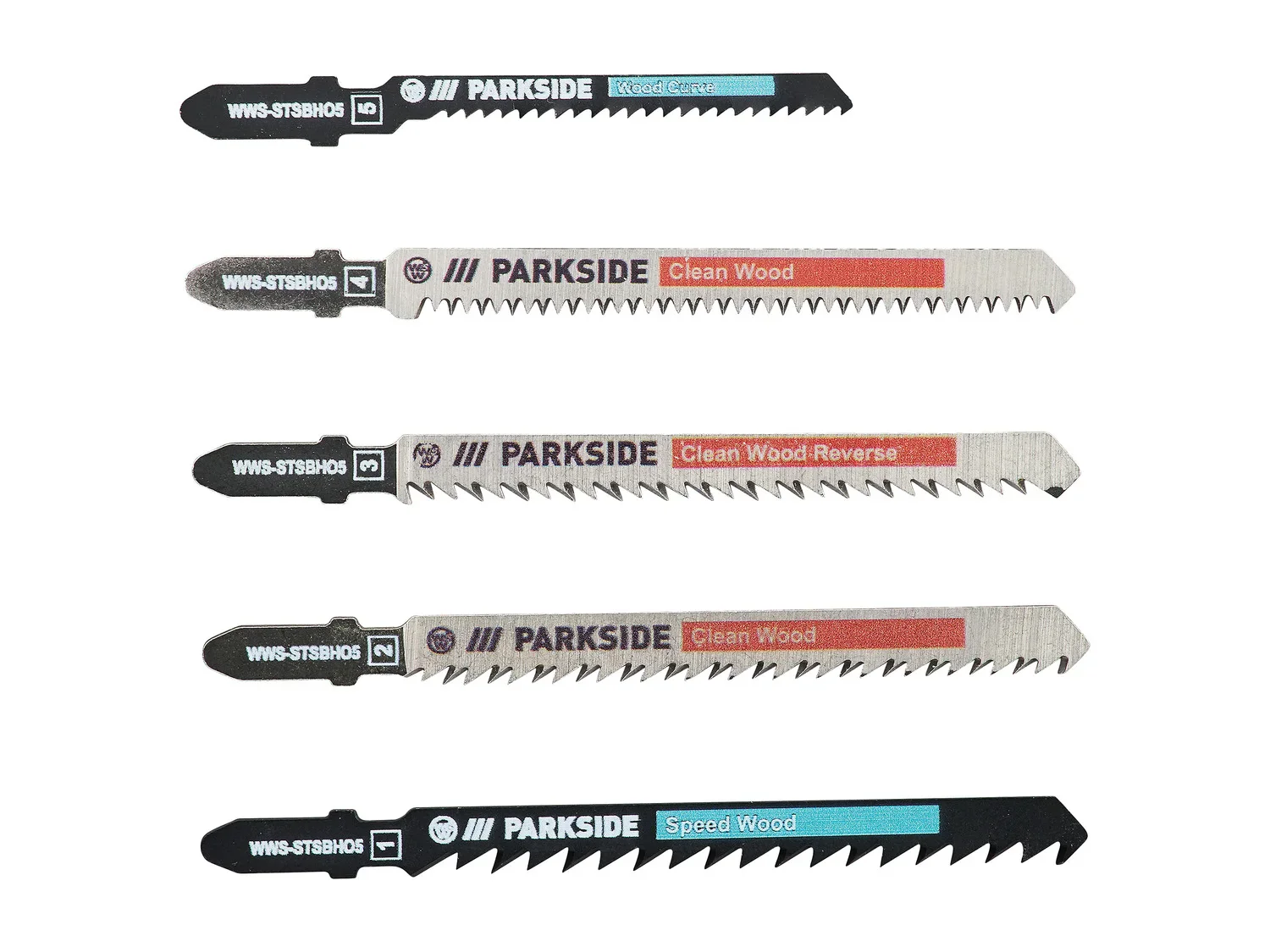 PARKSIDE Set de lames de scie sauteuse PSTZ 3 A1, 5 pices