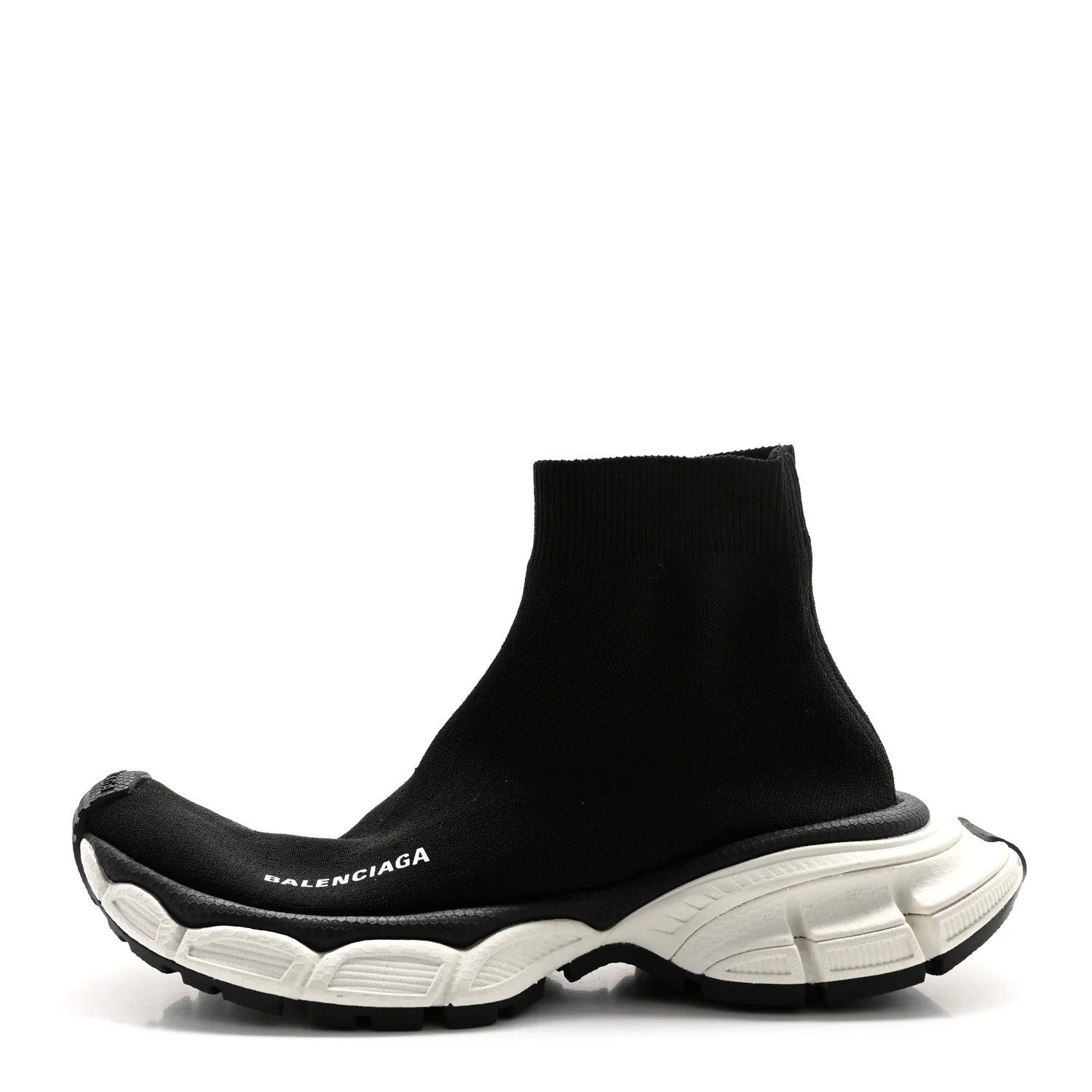 Technical 3D Recycled Knit Womens 3XL Sock Sneakers 35 Black White
