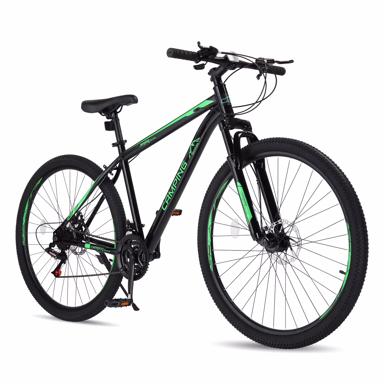UBesGoo 29in Mountain Bike for Adult, 21 Speed MTB Bicycle for Men/Women, Dual Disc Brakes, Carbon Steel Frame, Black
