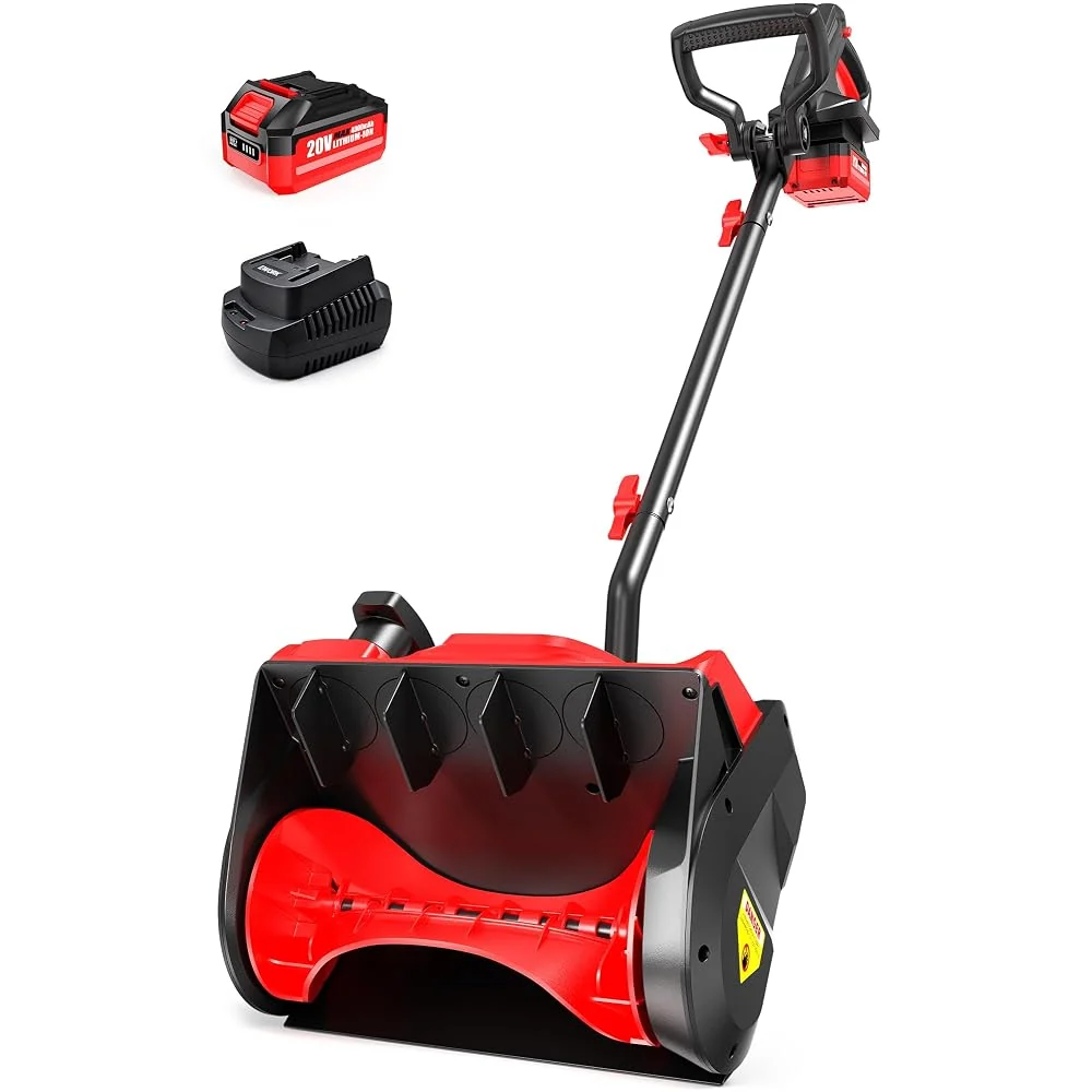 EWORK 20V 12-Inch Cordless Snow Shovel with 4.0Ah Battery and Fast Charger