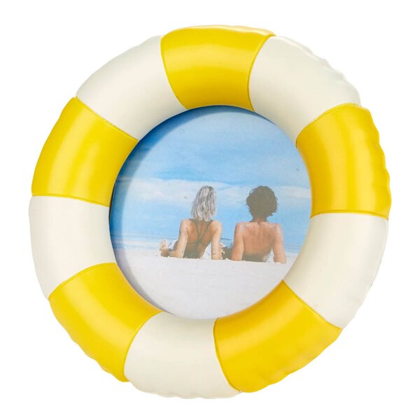 Floats fotoramme 17,2 cm gul/hvit