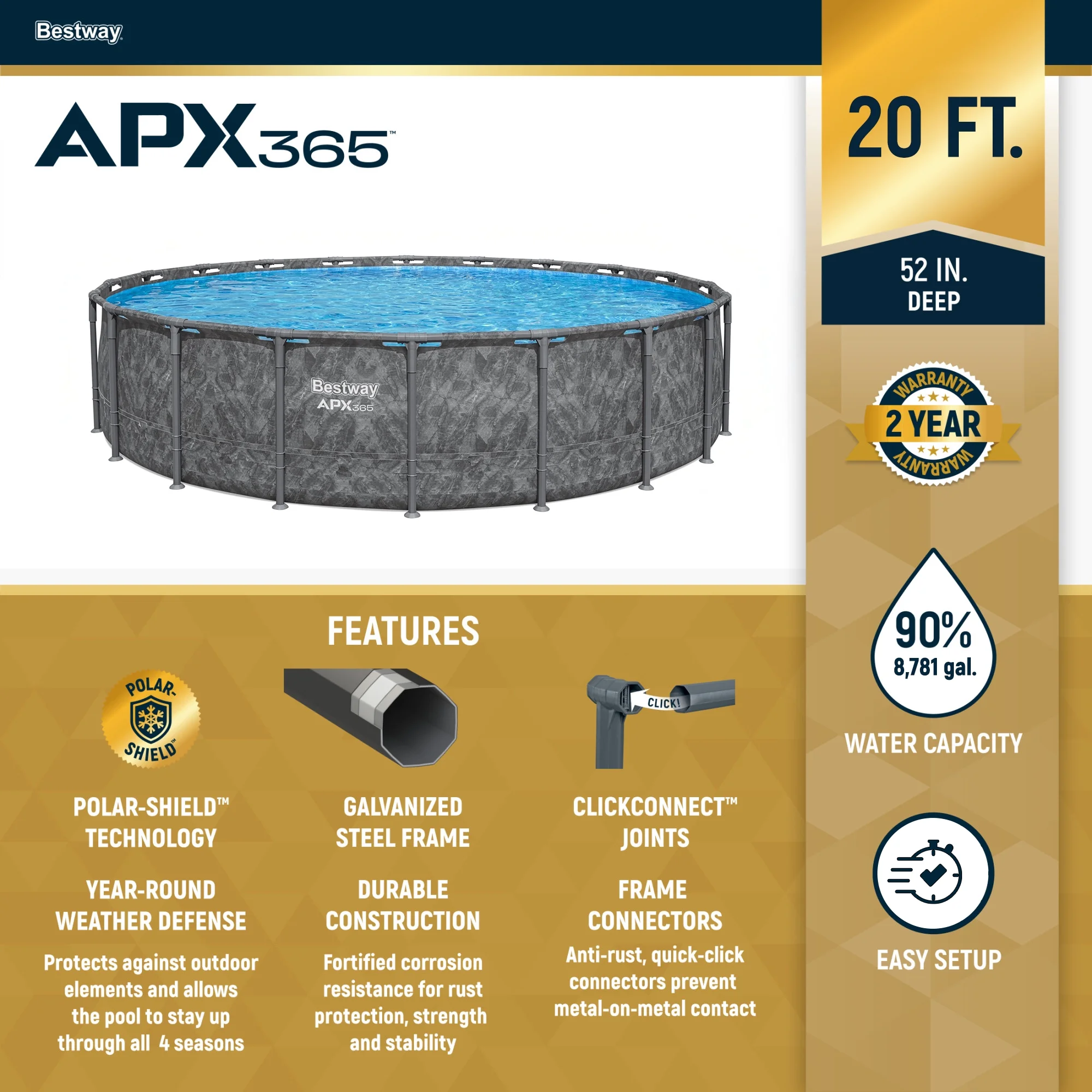 Bestway APX 365 20'X52
