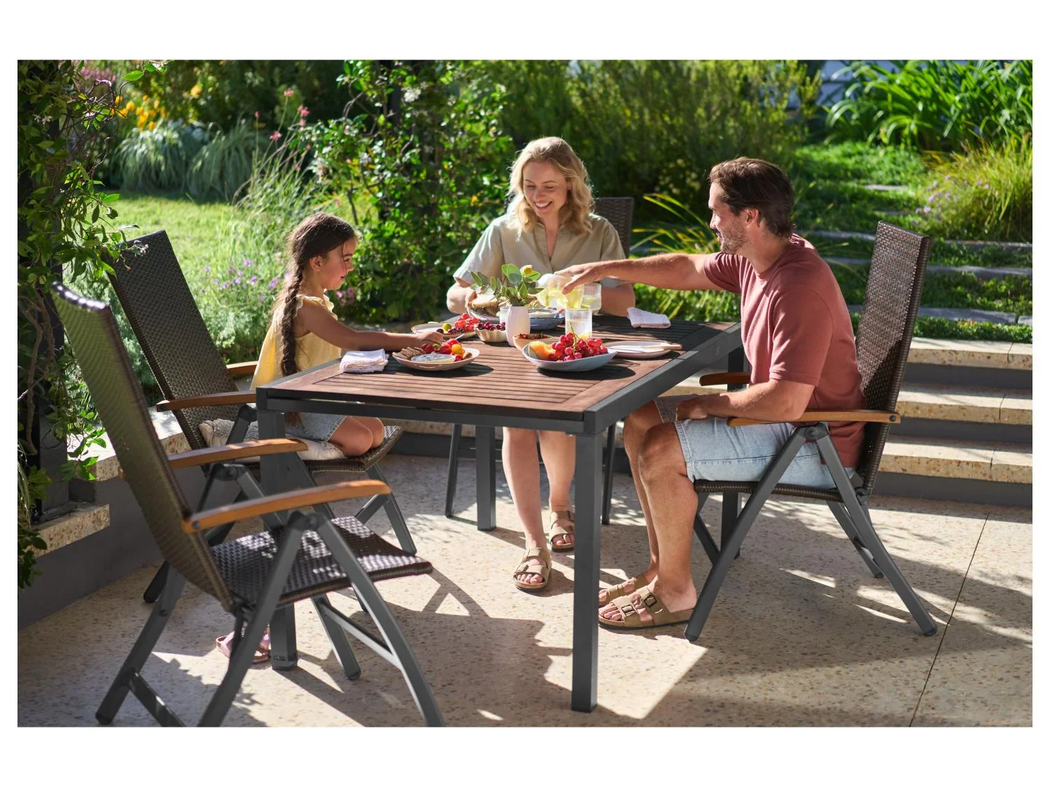LIVARNO Table de jardin + Lot de 6 fauteuils Valencia