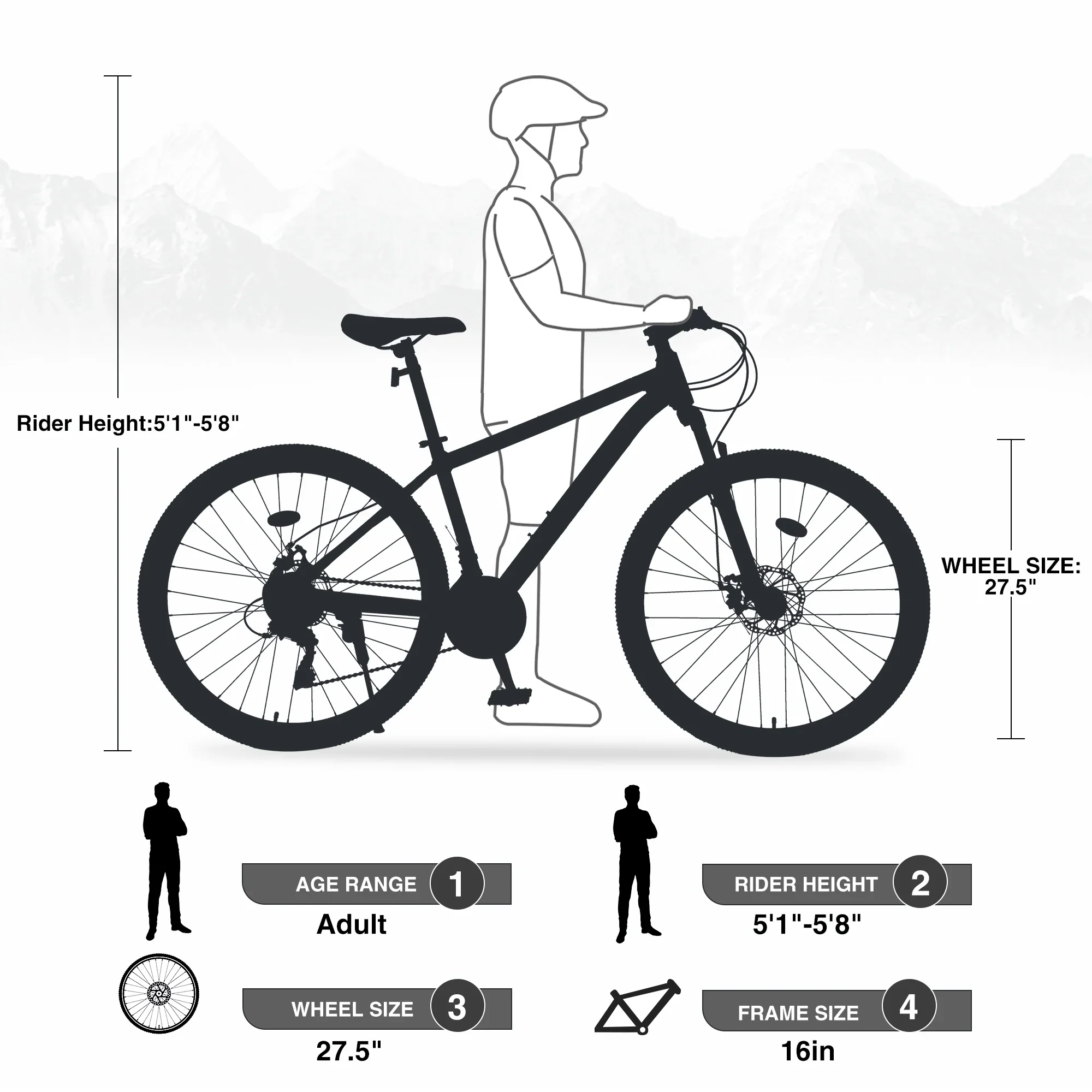 27.5 Inch Mountain Bike, 21 Speed Mountain Bicycle with Front Suspension and Aluminum Alloy Frame for Men Women Boys and Girls, Blue