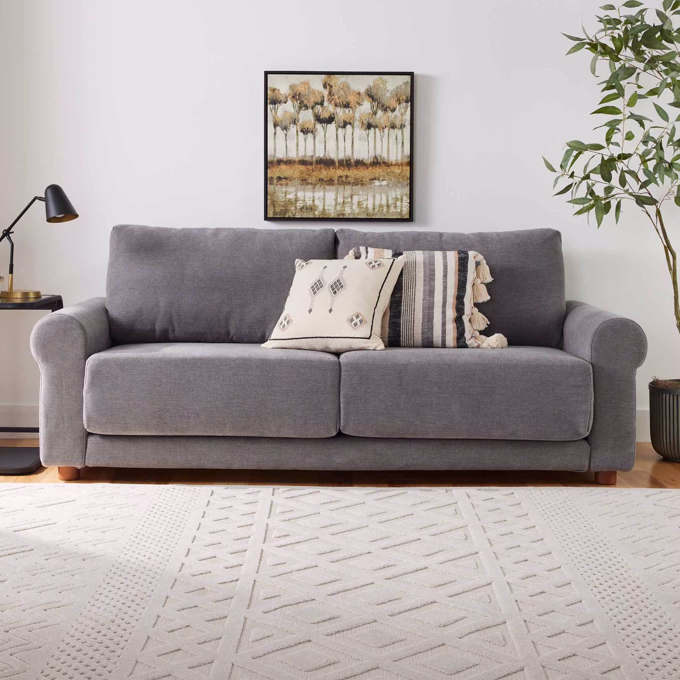 Better Homes & Gardens Owen 85.04 Slope Arm Sofa, Effie Linen