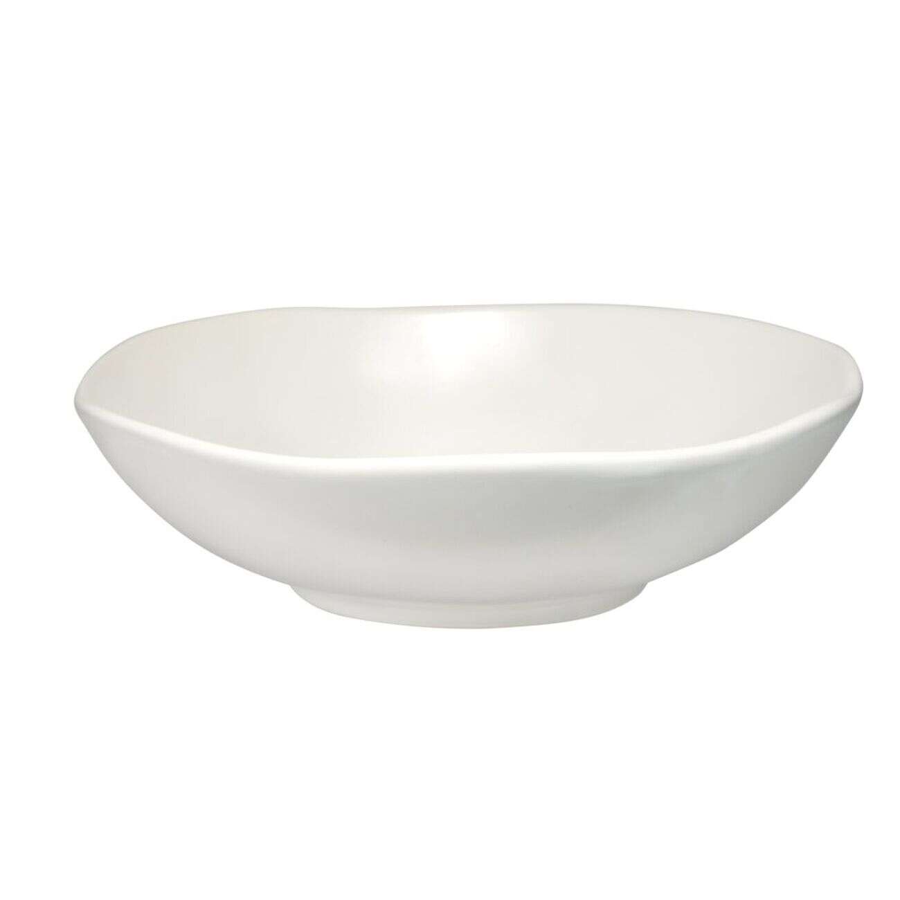 Assiette creuse forme organique céramique blanche Ø20cm