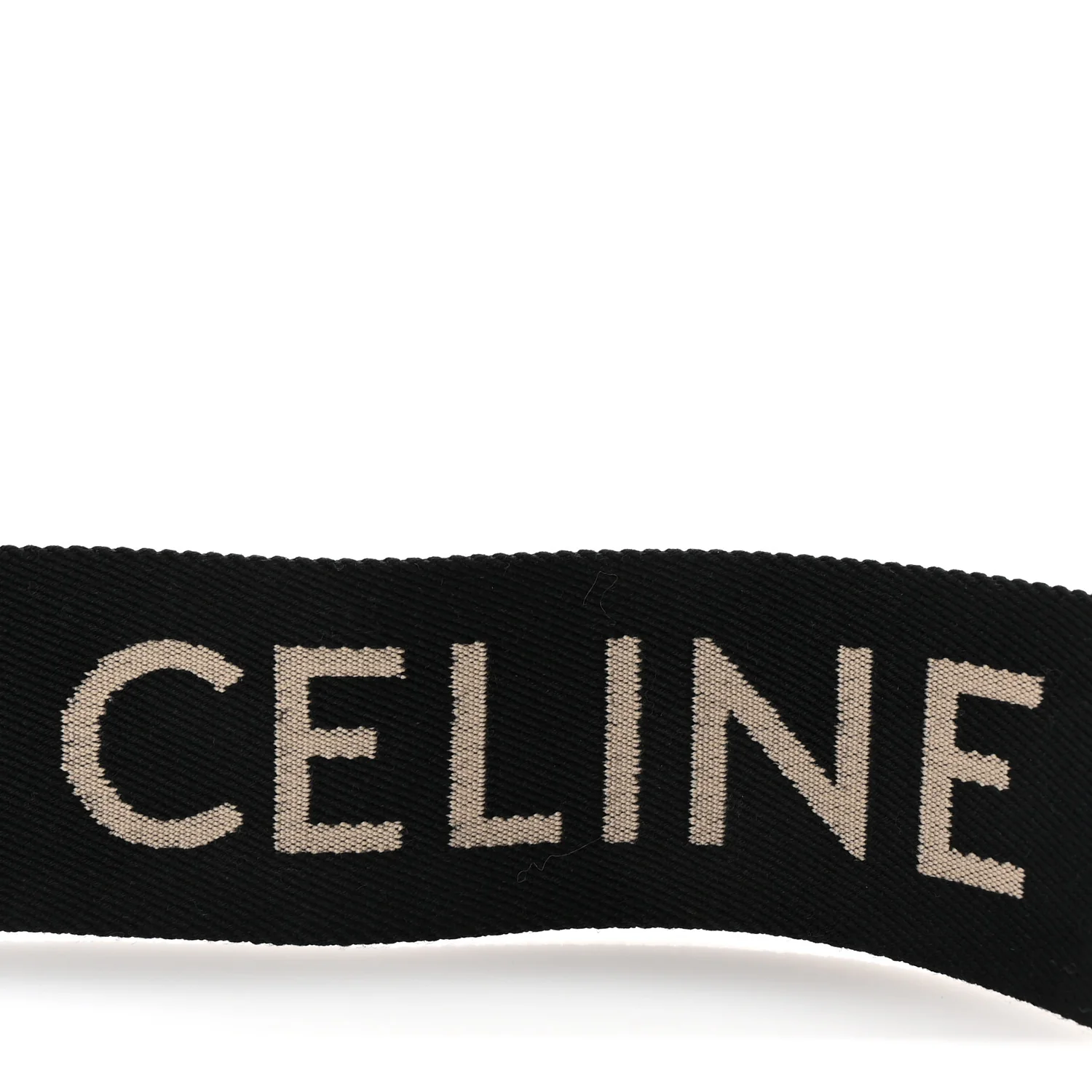 Jacquard Wool Logo Short Strap Black Beige
