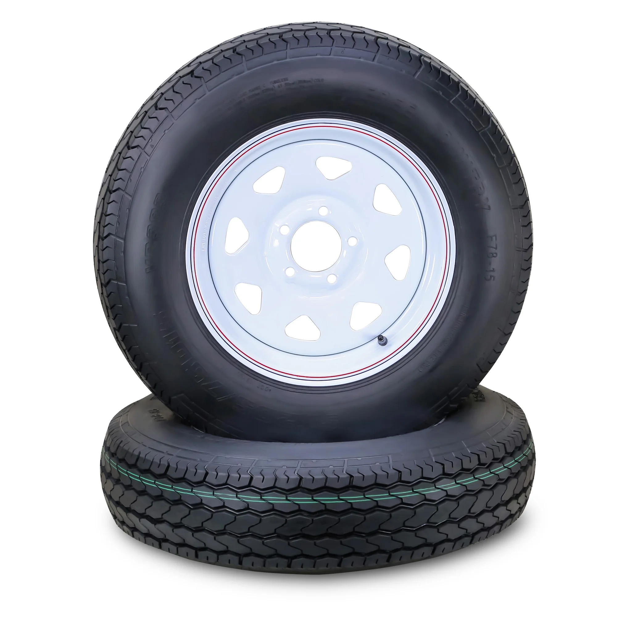 Free Country Trailer Tire Wheel Assembly ST205/75D15 6 - Ply C 101 L 5 Lug on 5
