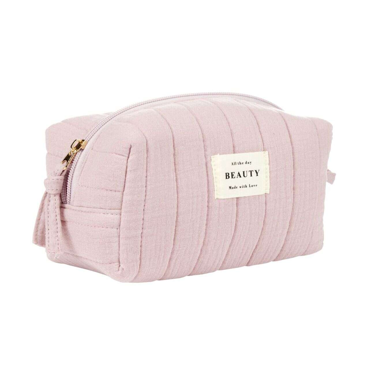 Trousse de toilette gaze de coton 18x10xH10cm (3 modèles)