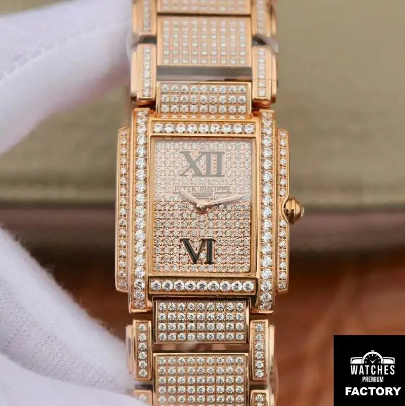Patek Philippe Ladies Twenty-4 4908 / 50R-012 Rose Gold Diamond Dial