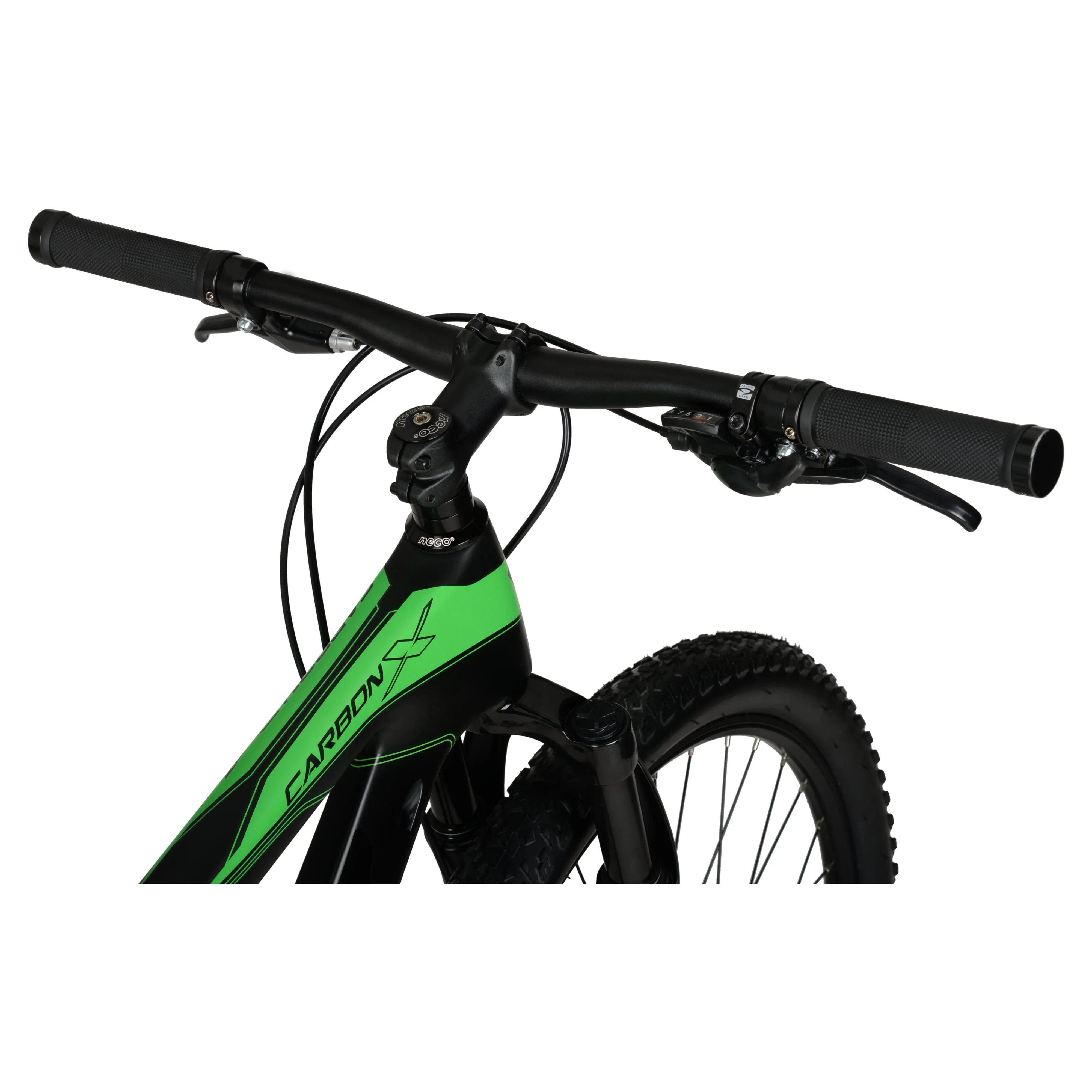 Hyper 29 Carbon Fiber Men's Mountain Bike, Black/Green