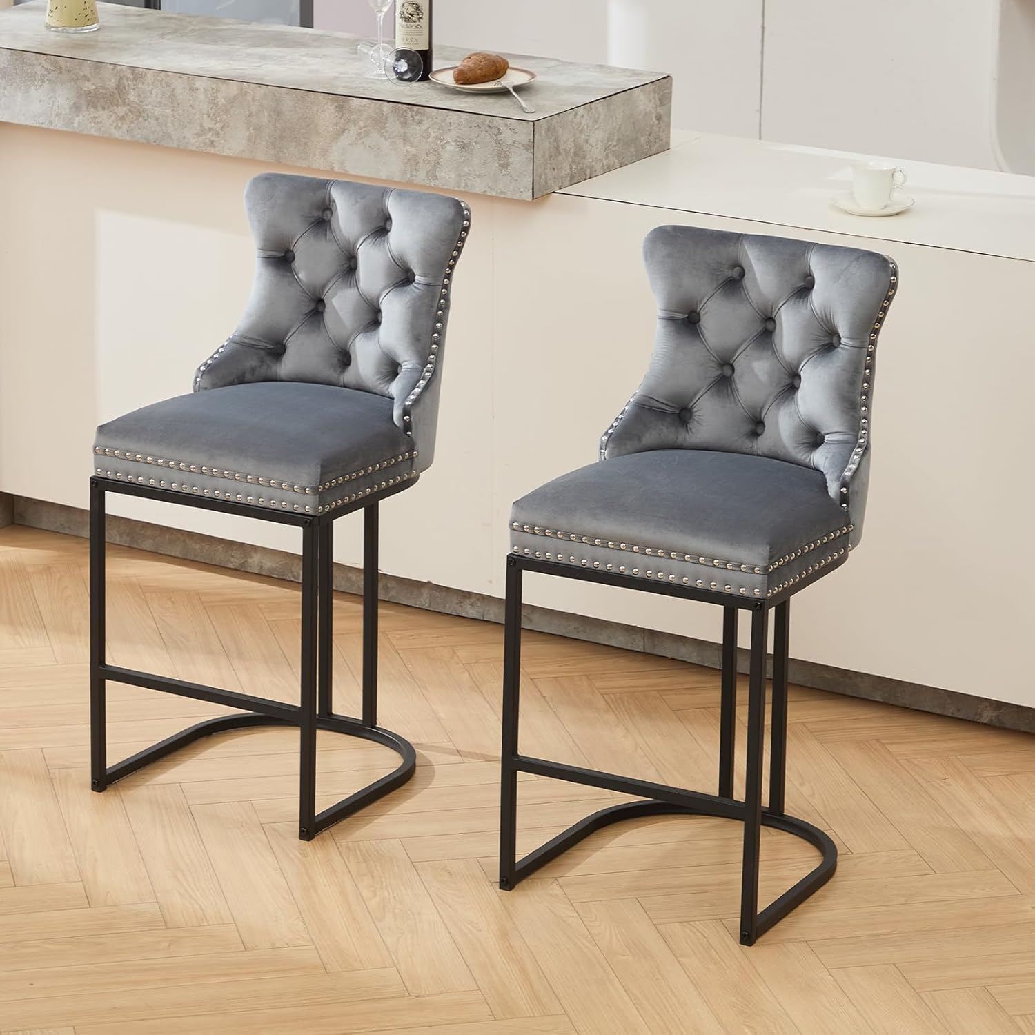 UVV Counter Height Bar Stools Set of 2, 26