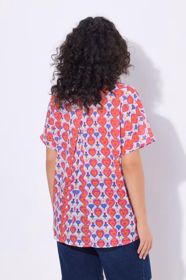 Printed Split Neck Blouse