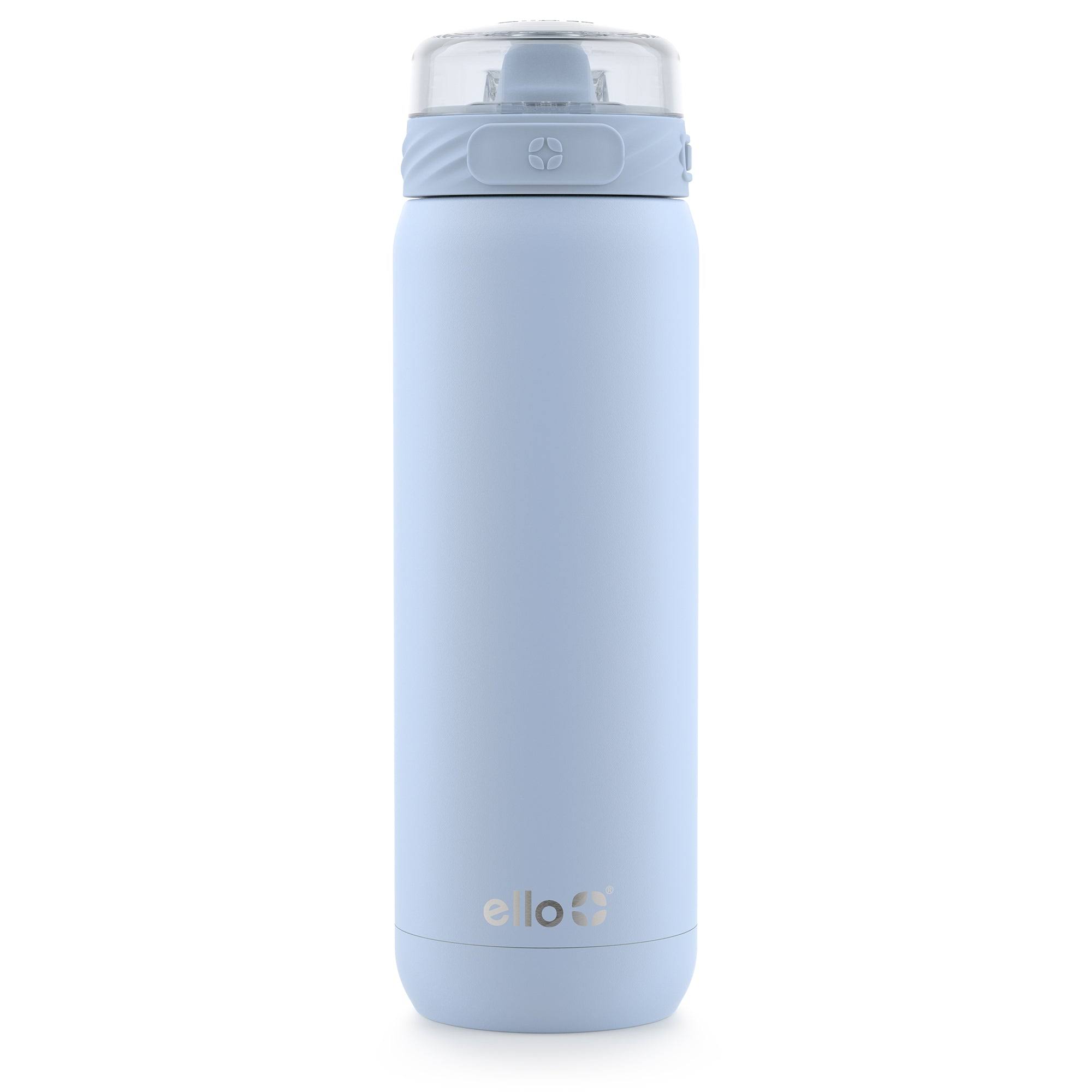 Ello Cooper 22oz Stainless Steel Water Bottle with Straw and Carry Handle, Double Walled and Vacuum Insulated Metal, Leak Proof Locking Lid with Soft