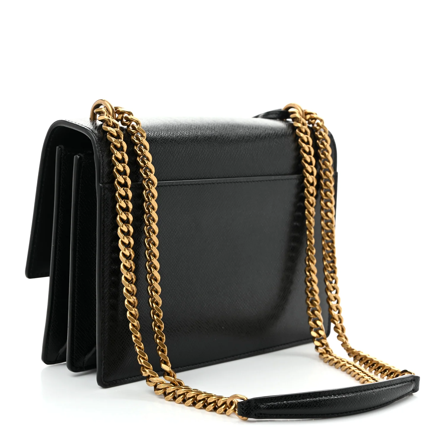 Coated Bark Calfskin Medium Monogram Sunset Black