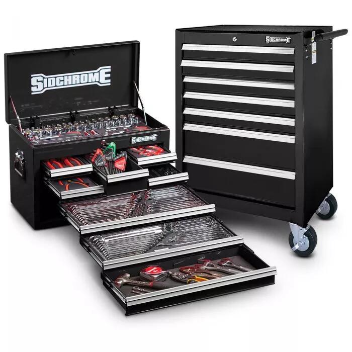 SIDCHROME KIT D'OUTILS MET/AF 262 PIÈCES - NOIR SCMT10159B