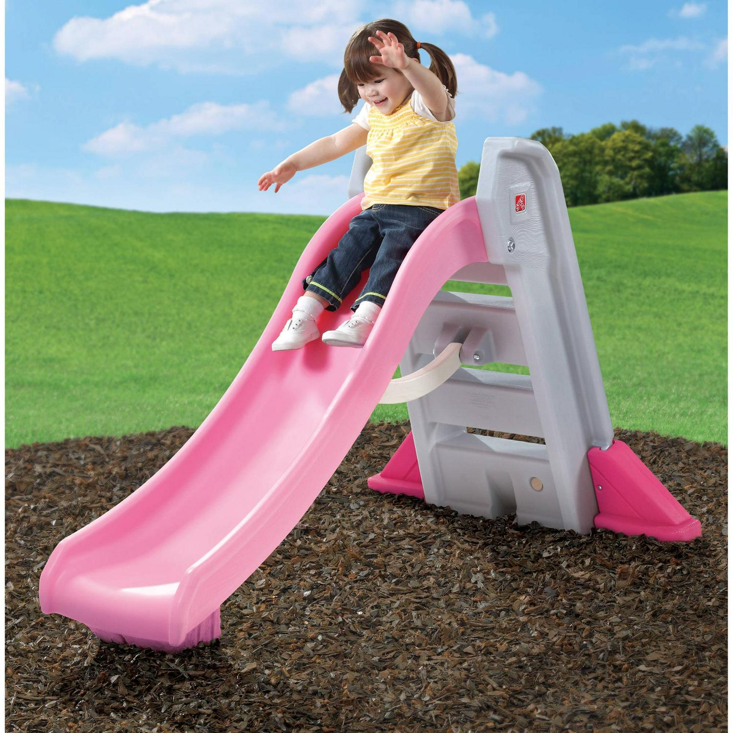 Naturally Playful Big Folding Slide Pink. Toddlers - Image 2