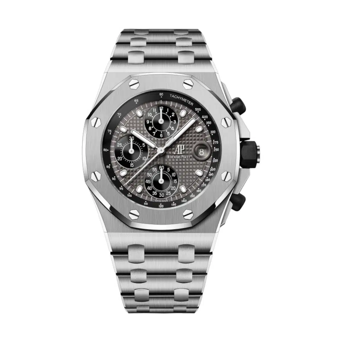 【Super Clone】Audemars Piguet Royal Oak Offshore Grey Dial Titanium Bracelet 42mm 26238TI.OO.2000TI.01