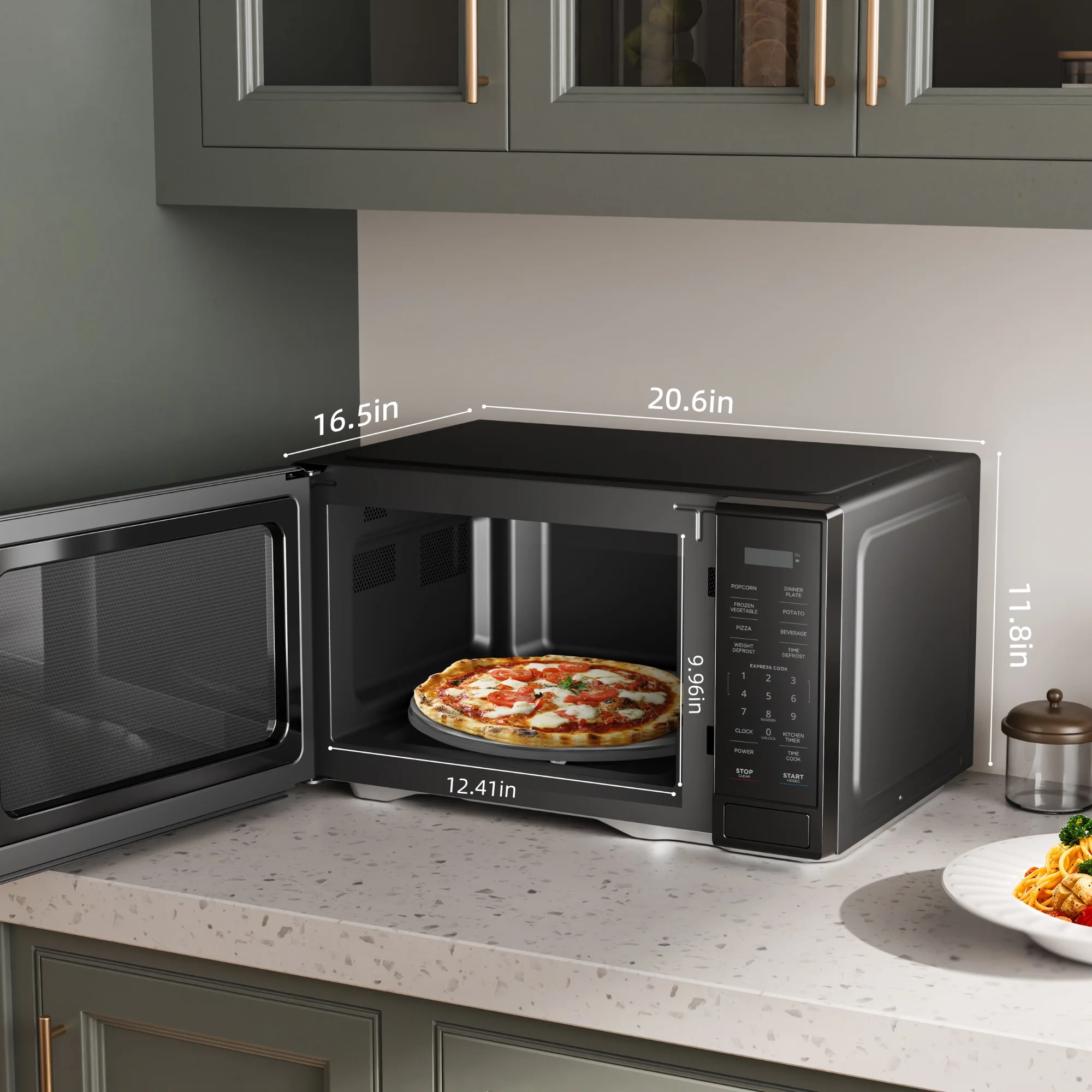 Mainstays 1.1 Cu. Ft Microwave Oven in Black