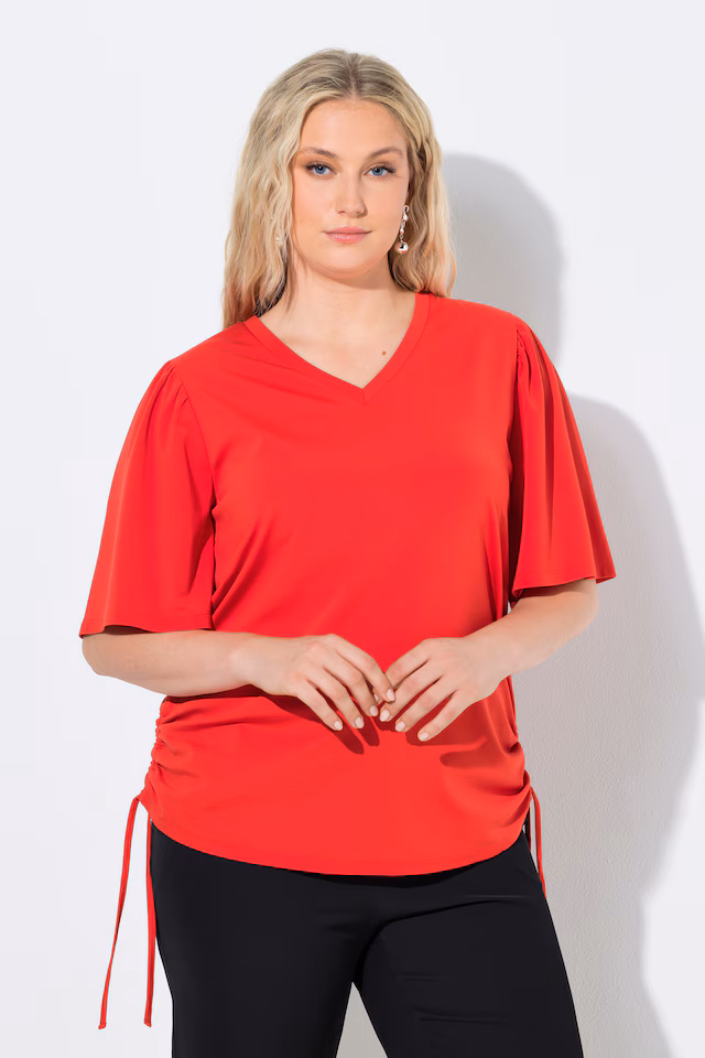 Wing Sleeve Gathered Tee