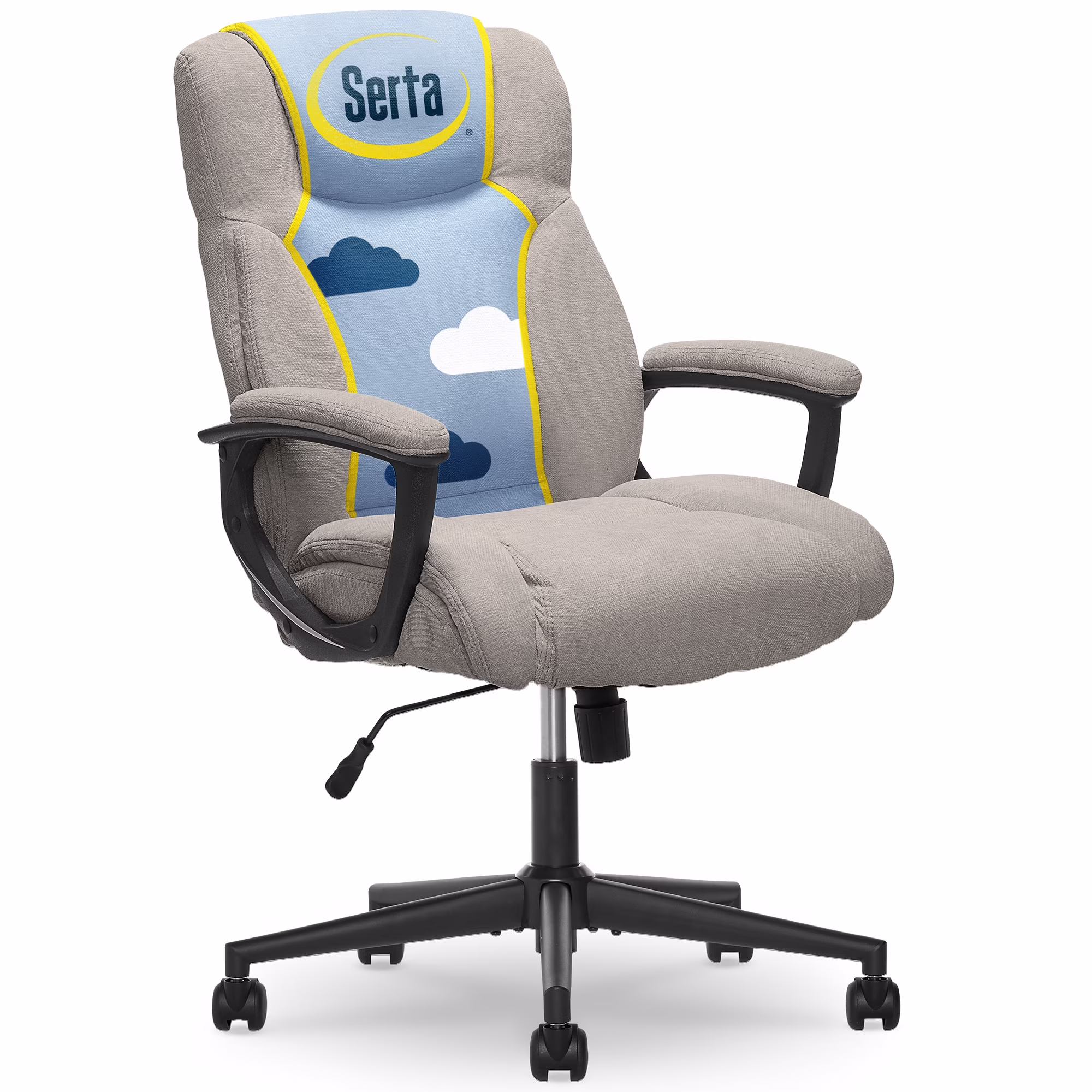Connor Office Chair Light Gray Microfiber(Light Gray Microfiber)