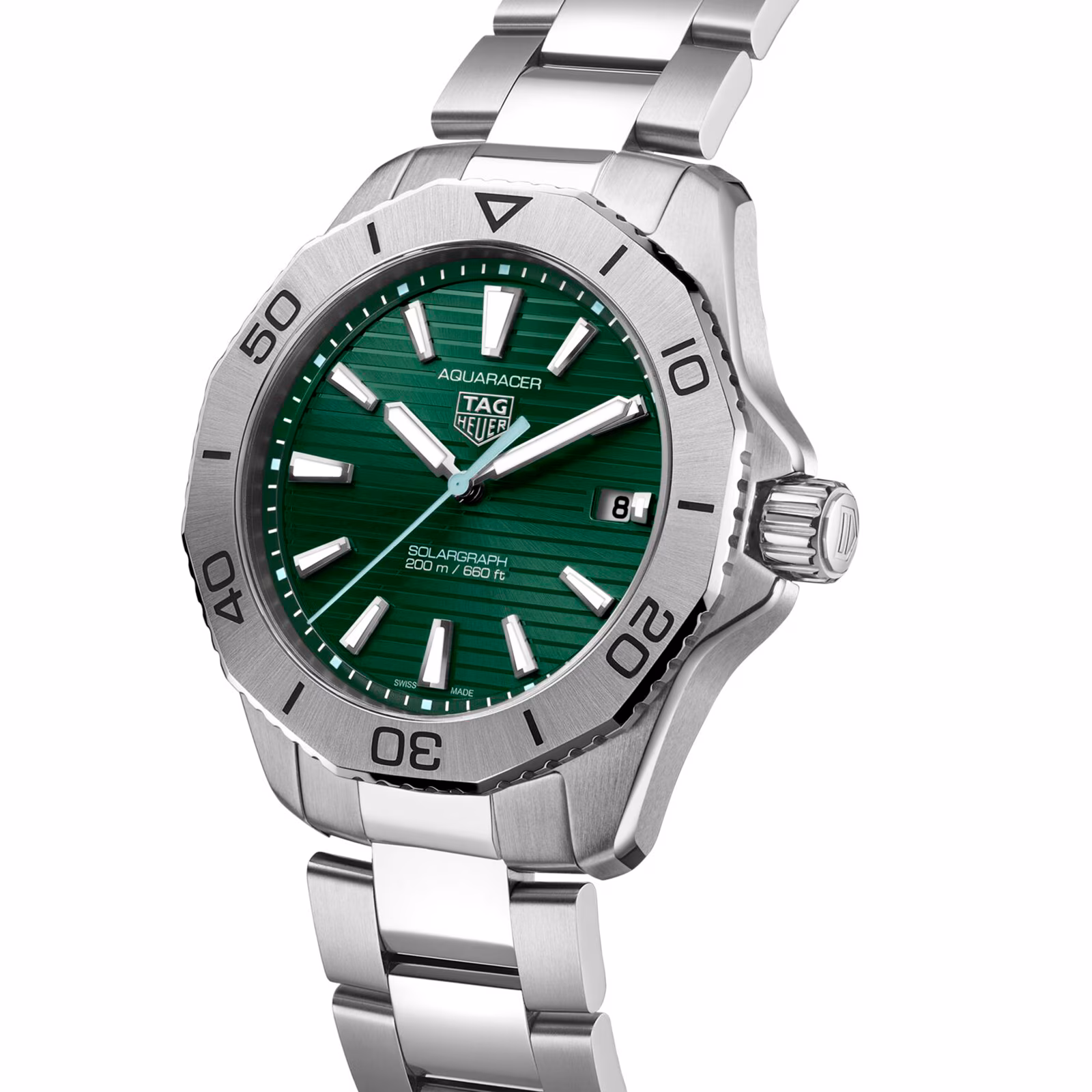 【Super Clone】TAG Heuer Aquaracer Professional 200 Solargraph 40mm Mens Watch Green WBP1115.BA0000