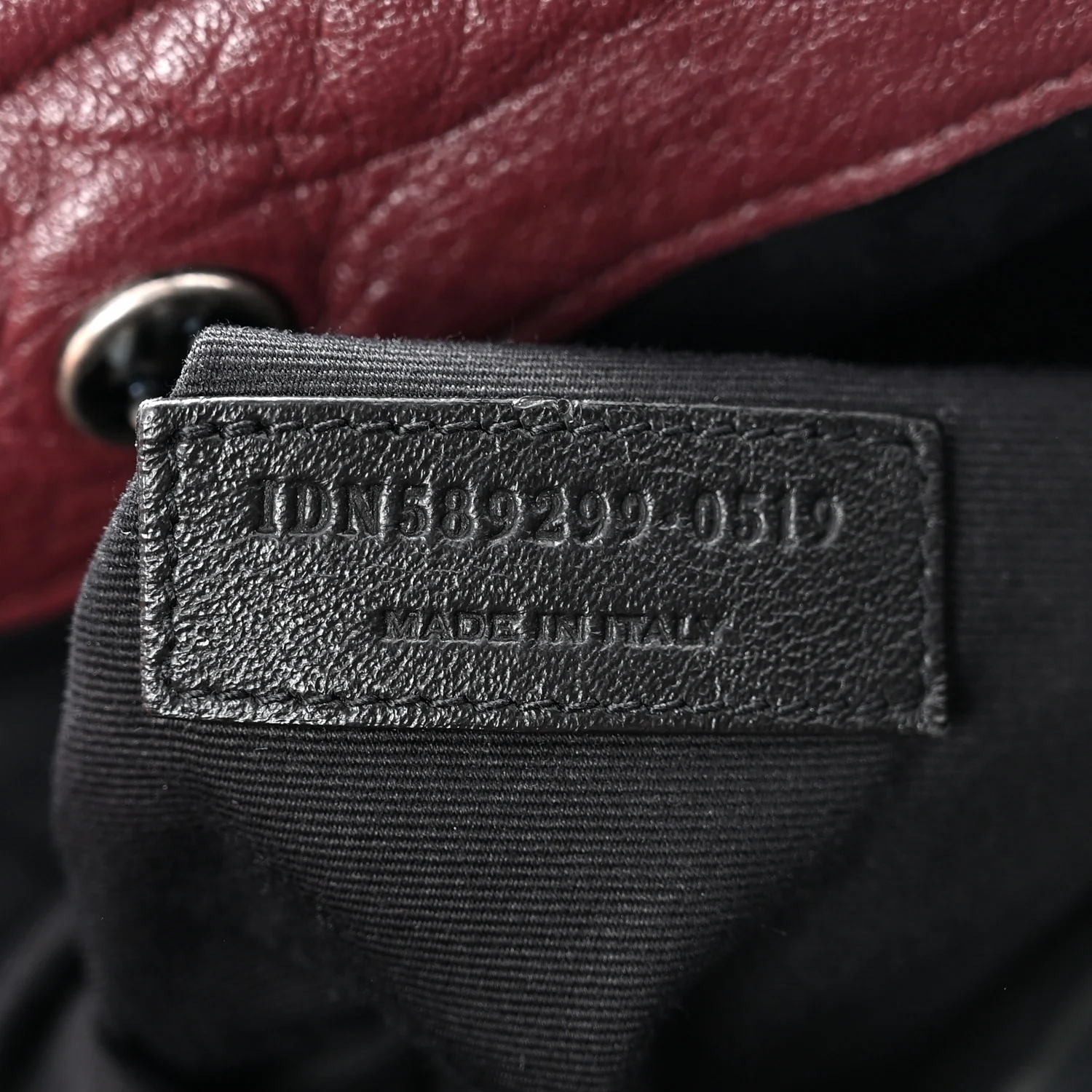 Vintage Lambskin Chevron Monogram Medium Nolita  Amaranto