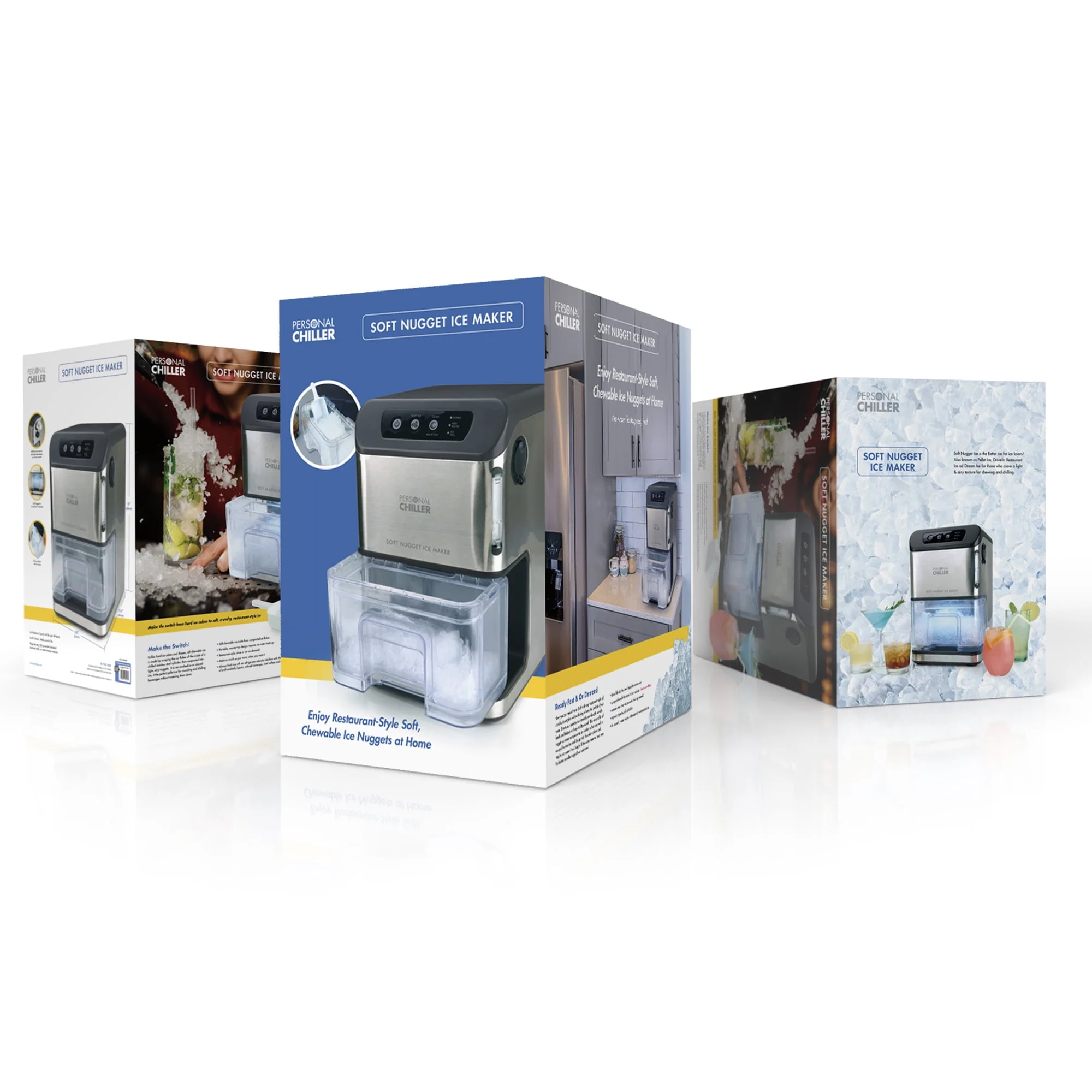 Personal Chiller Portable Countertop Ice Maker, Ice Nuggets, Stainless Steel Image 9