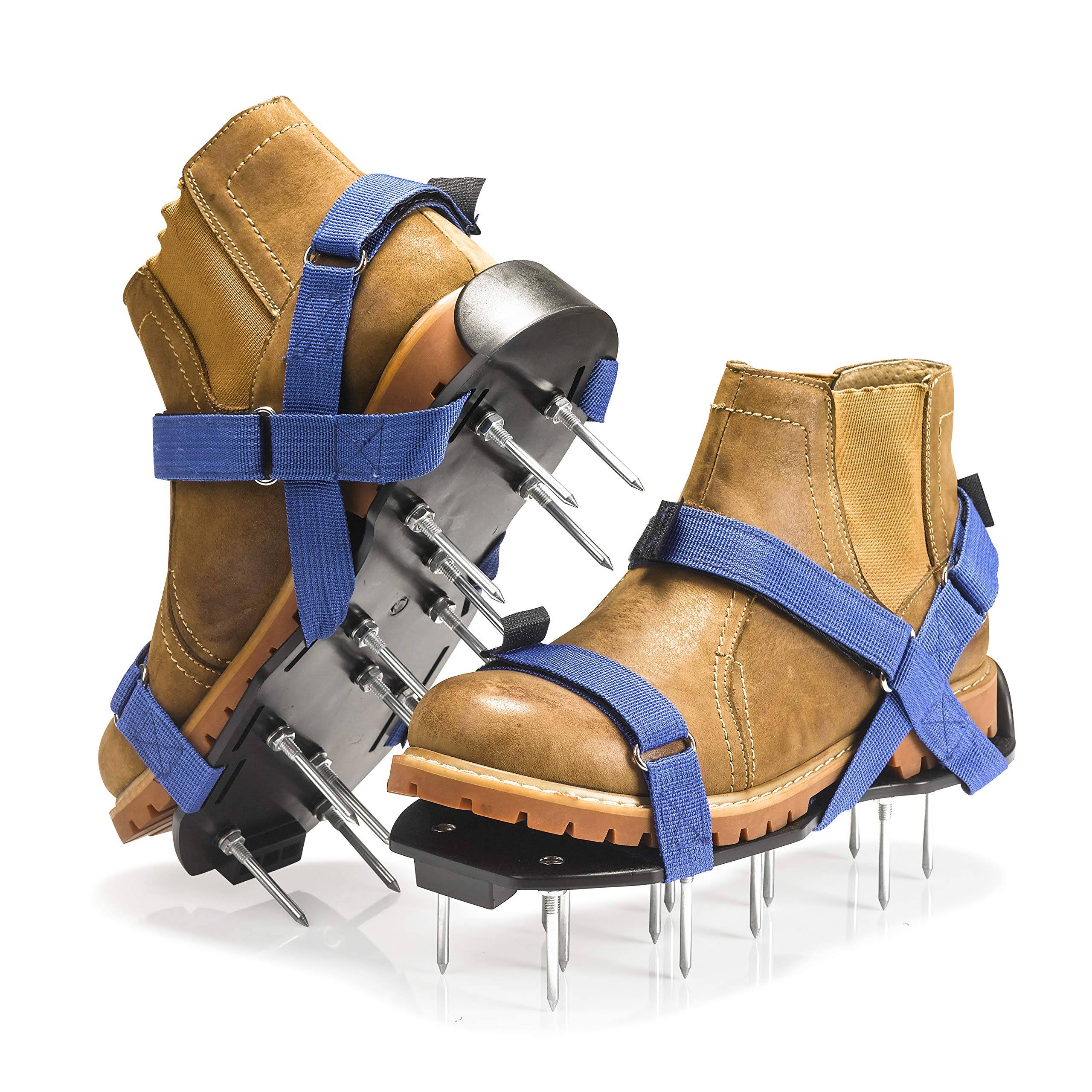 Envy Green Lawn Aerator Shoes ÿ Ready-to-Use, Pre-Assembled ÿ One-Size-Fits-All Gardening Shoes ÿ Lawn Aerator with X-Strap ÿ Lawn Aerator Spike