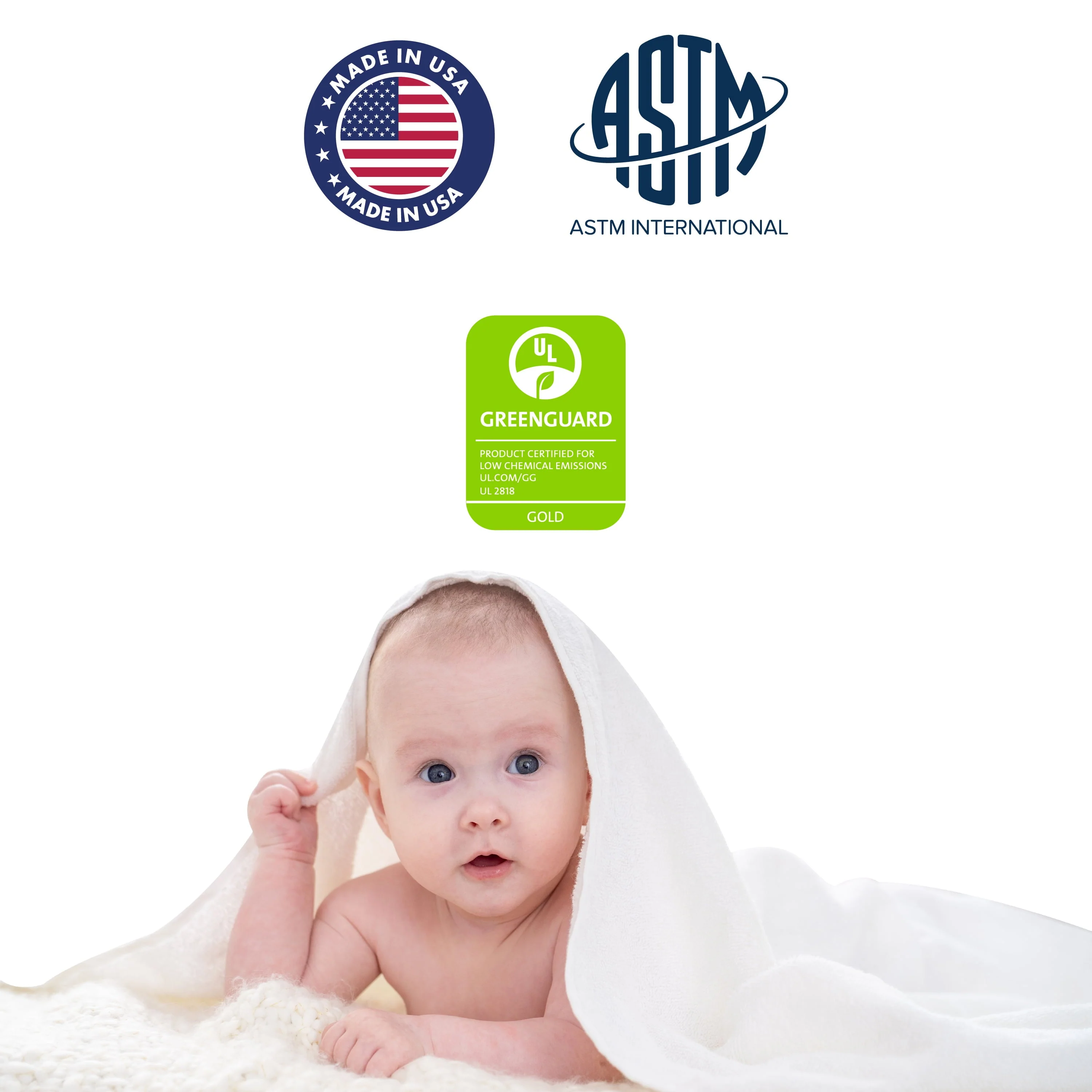 on Me, Sunset 3" Extra Firm Fiber Portable Crib Mattress - Image 5