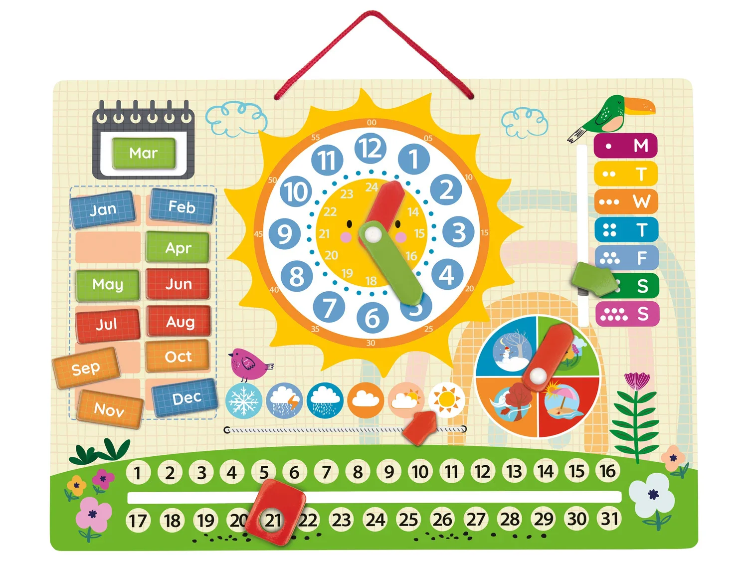 Playtive Tableau magntique en bois ou ordinateur protable