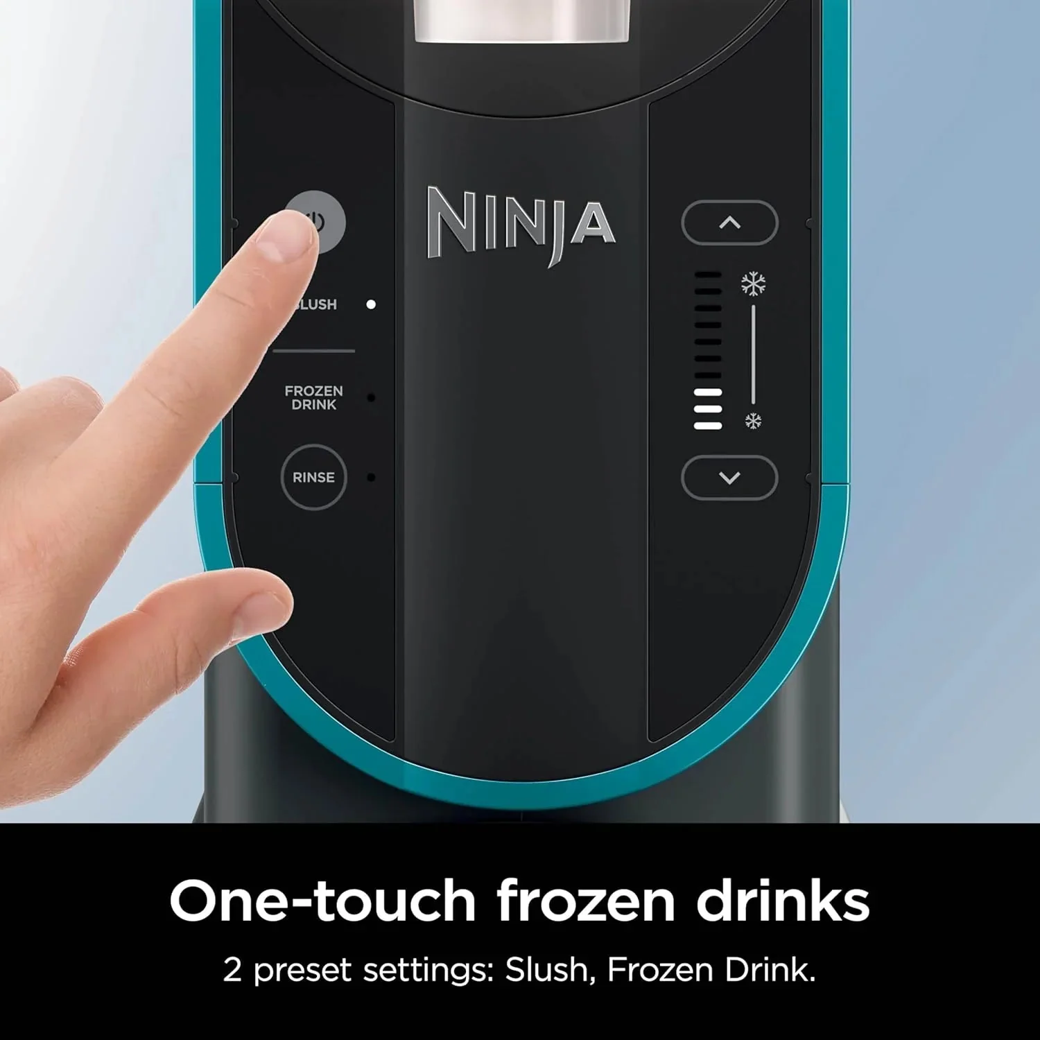 SLUSHi with RapidChill Technology, 88 oz. Frozen Drink & Slushie Machine, 5 Preset Programs, Margaritas, Frappés, and More, Premium Accents, Black, FS301