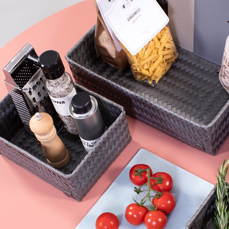 Fit liten oppbevaringskurv 18x12x7 cm dark grey