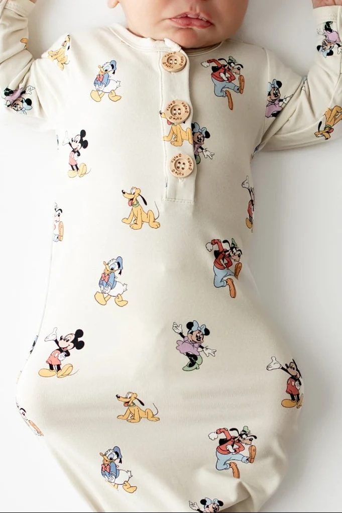 Knotted Day Gown with Hat Set in Mickey Mouse and Friends