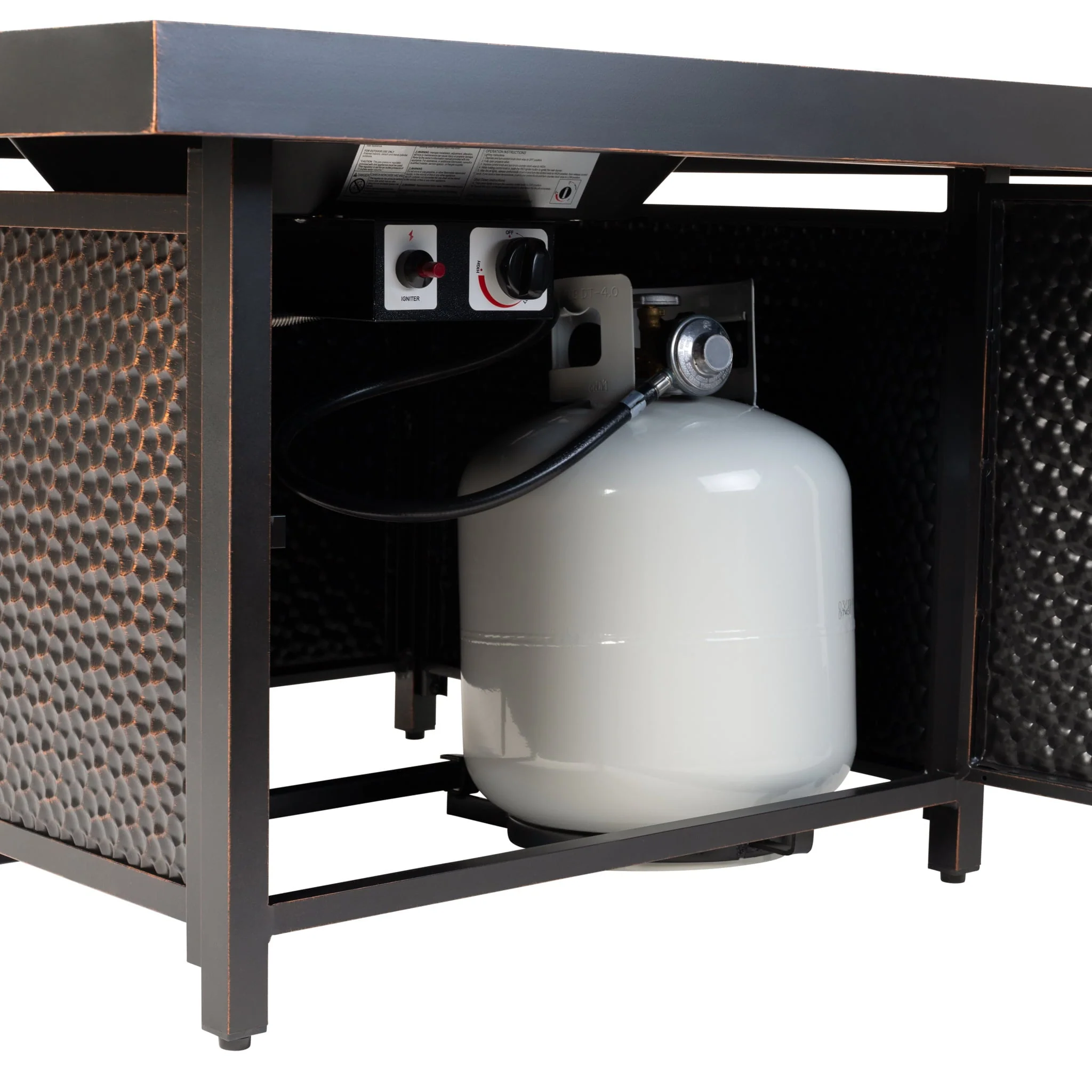 Weyland Square Aluminum Propane Gas Fire Pit - Image 6