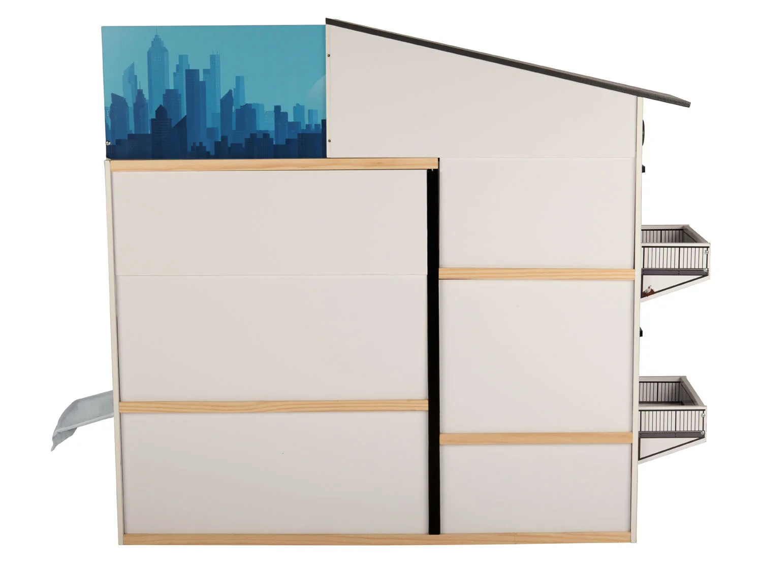 Playtive Maison de poupe XXL en bois, 54 pices
