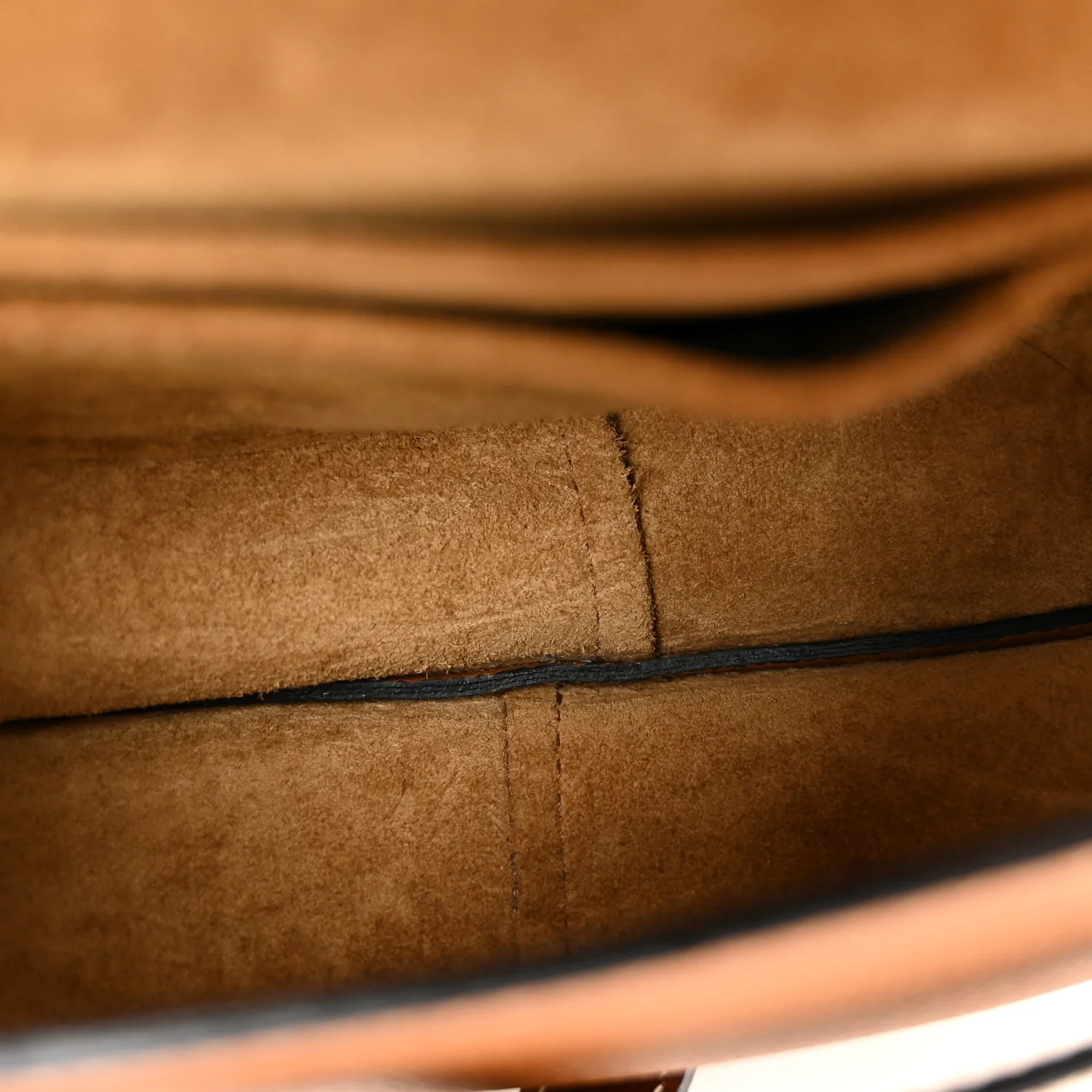 Grained Calfskin Mini Gate Crossbody Bag Caramel Pecan