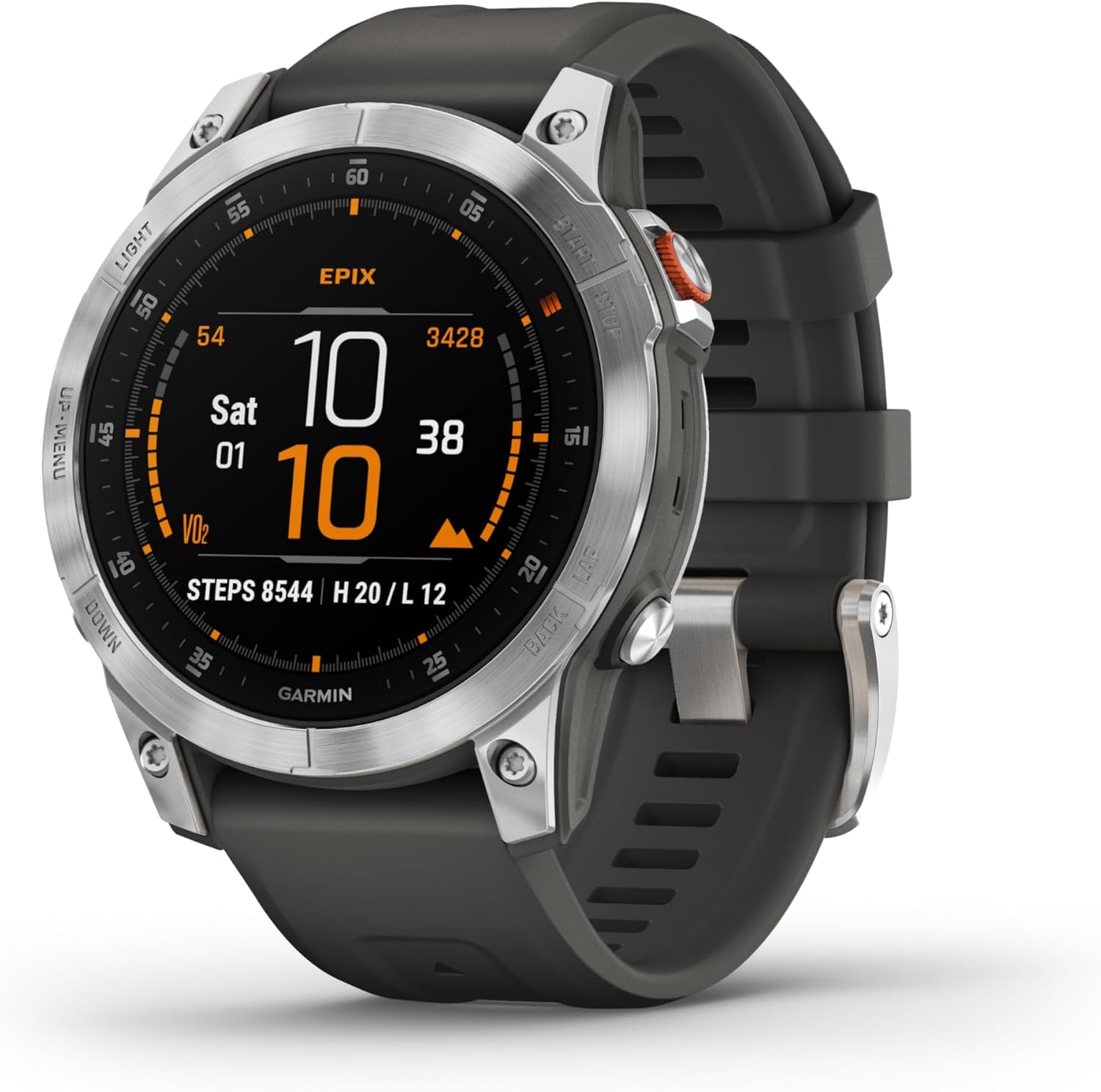 Garmin epix Gen 2  Premium Active smartwatch  Touchscreen AMOLED Display  Adventure Watch with Advanced Features  Slate Steel (Renewed)
