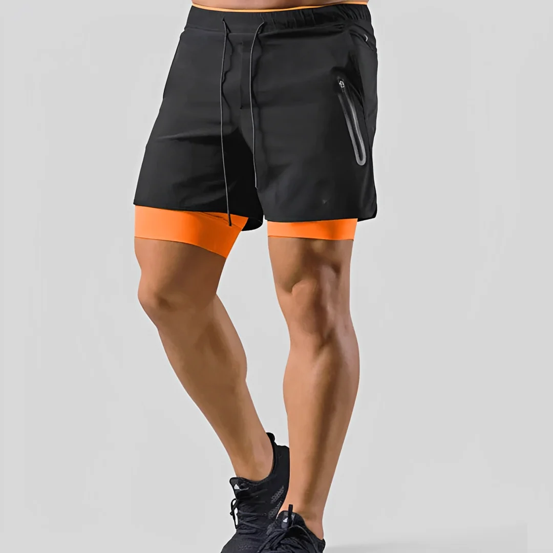 Steven - Short masculin - Double couche pour le sport