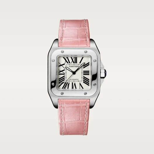[Super Clone]SANTOS 100 Pink Strap 35.6mm