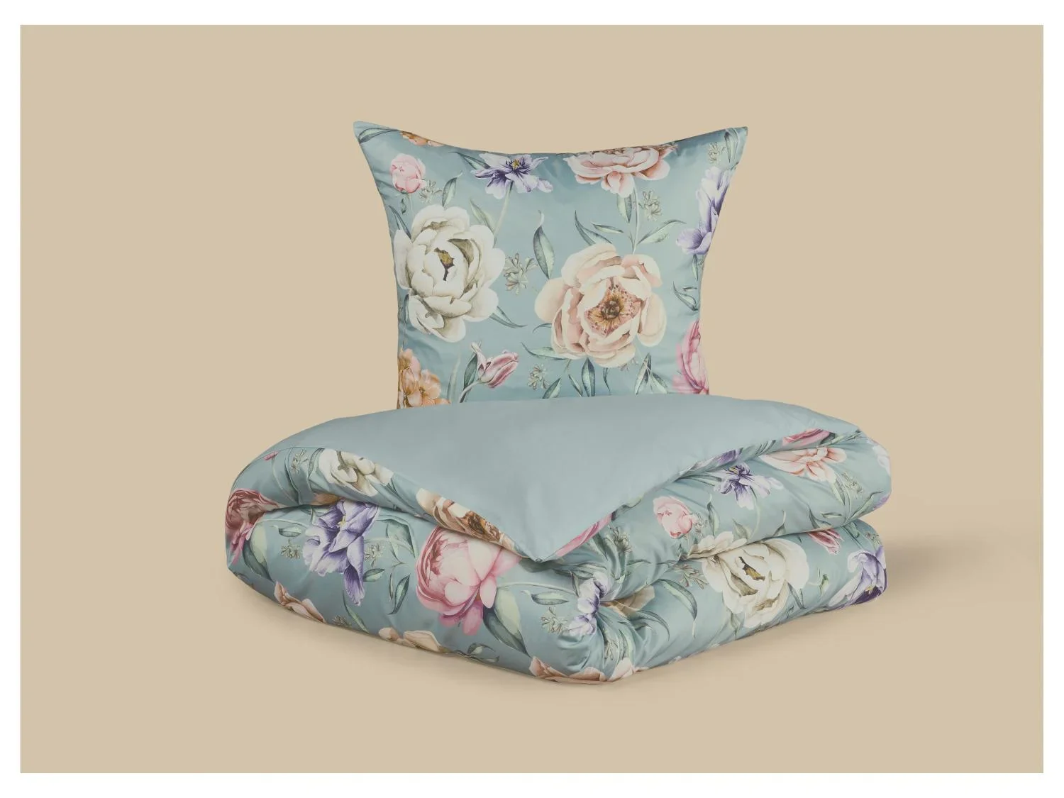 LIVARNO Parure de lit double face en satin microfibre, 140 x 200 cm