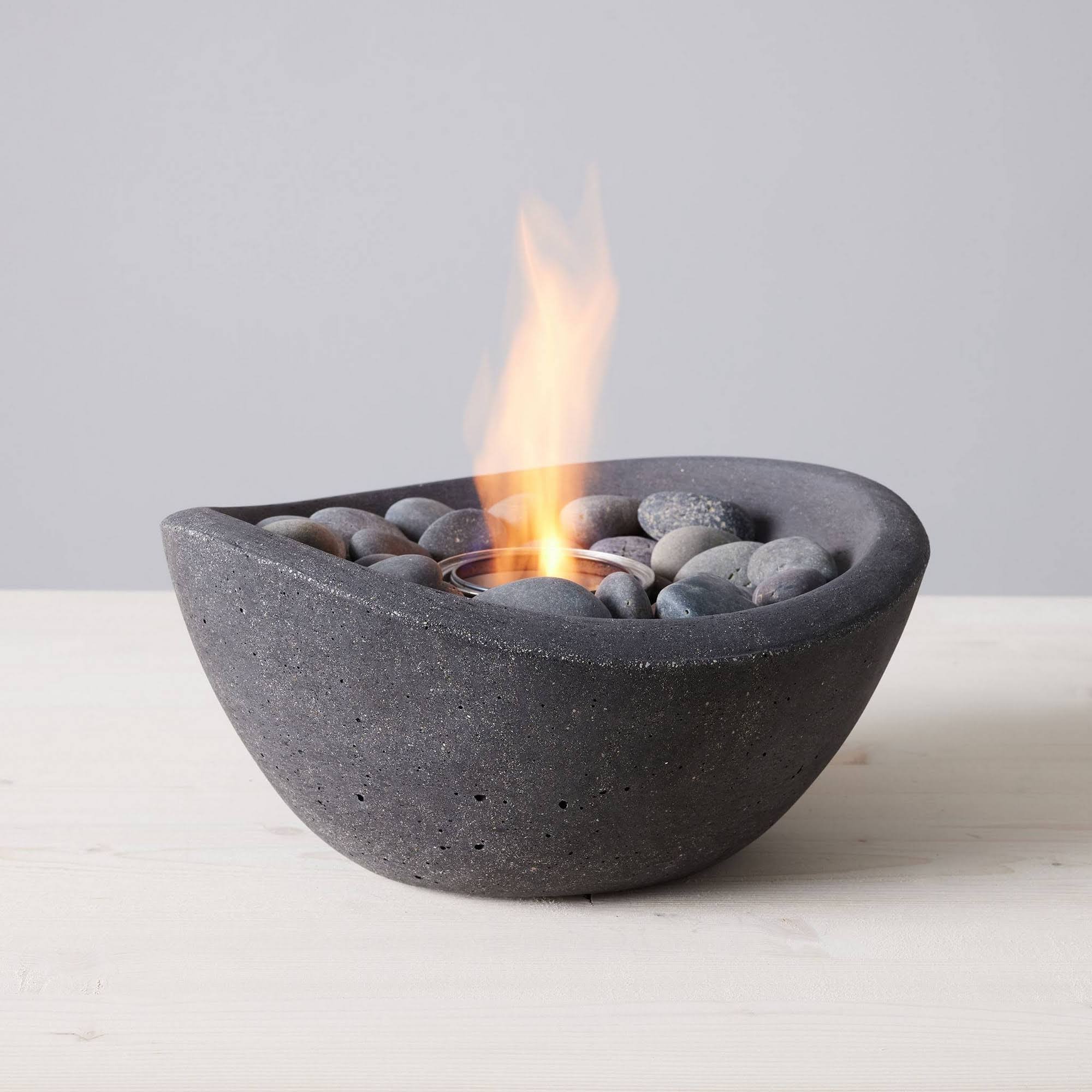 Terra Flame Wave Fire Bowl Single Fuel Starter Set - Graphite