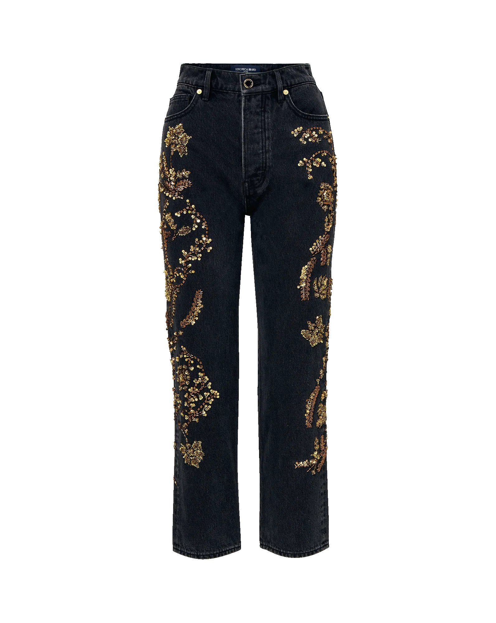 Daniela Embellished Straight-Leg Jean