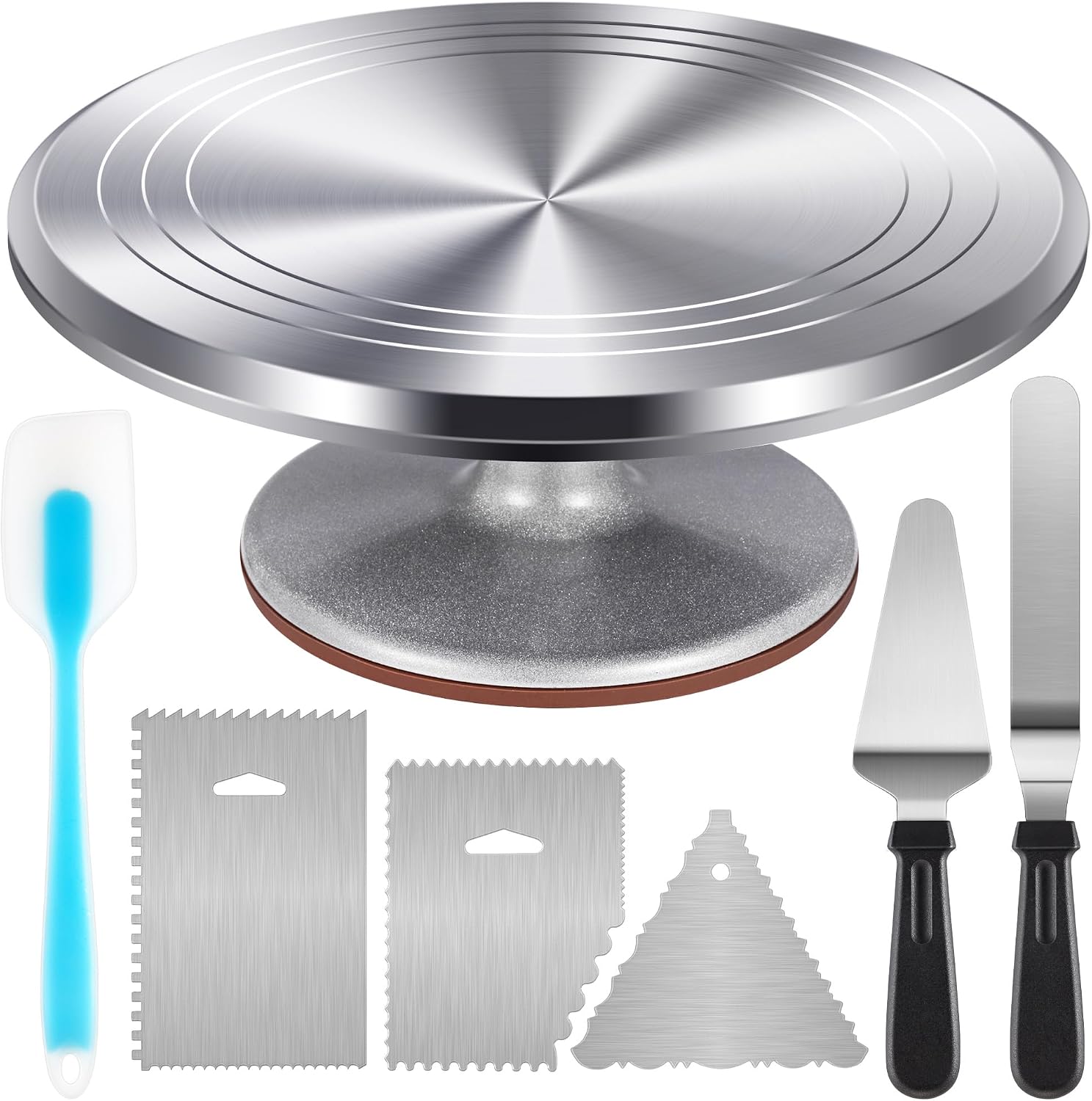 Kootek Aluminum Cake Stand Turntable Set for Decorating Baking Kit, 12