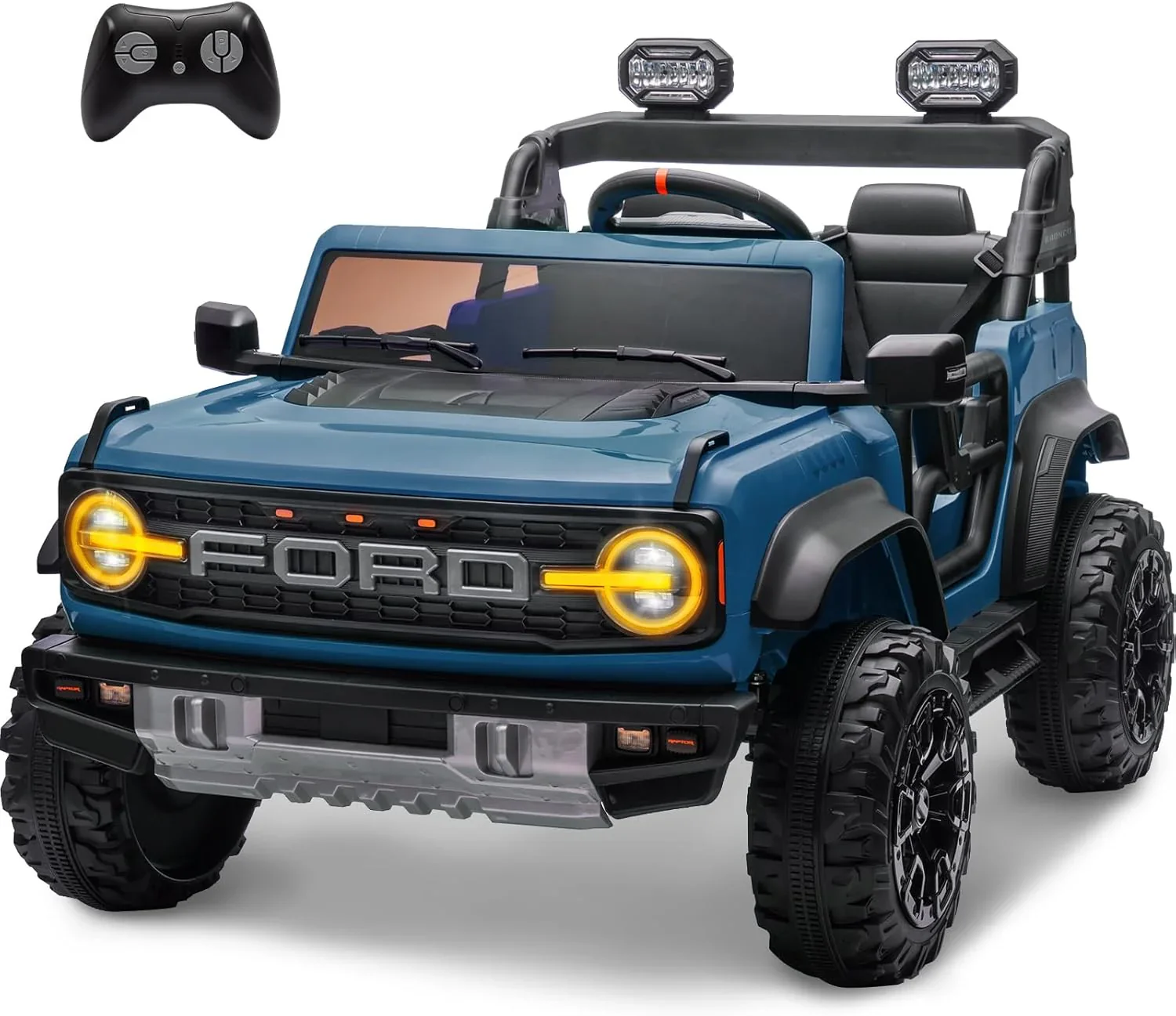 Bronco Raptor Voiture électrique deux places bleue
