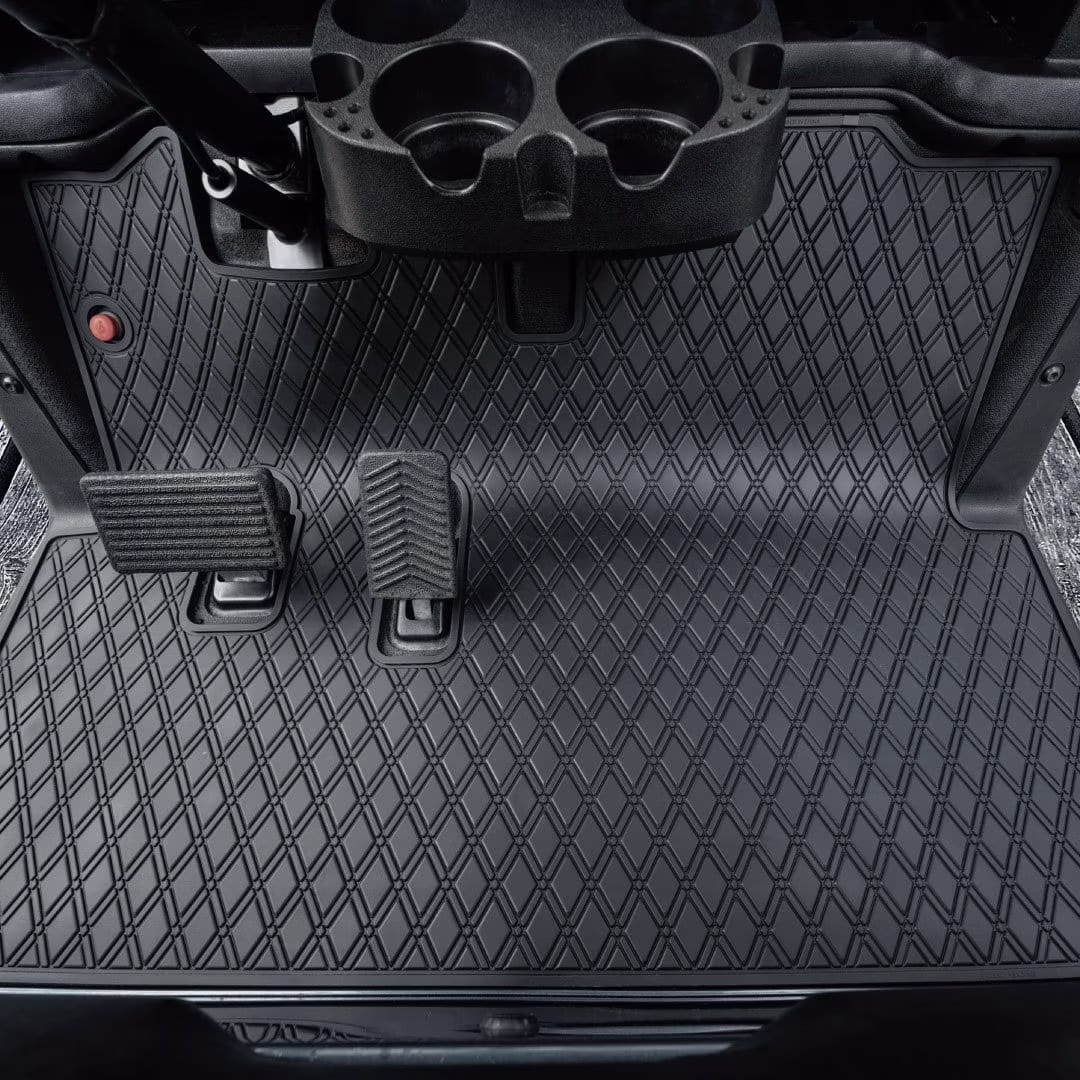 EZGO RXV Golf Cart Mat, Full Coverage Golf Cart Floor Liner Mat Only Fits EZGO RXV (2008-2022) 2Five (2009+) Black with Red Trim(Red Trim) - Image 5
