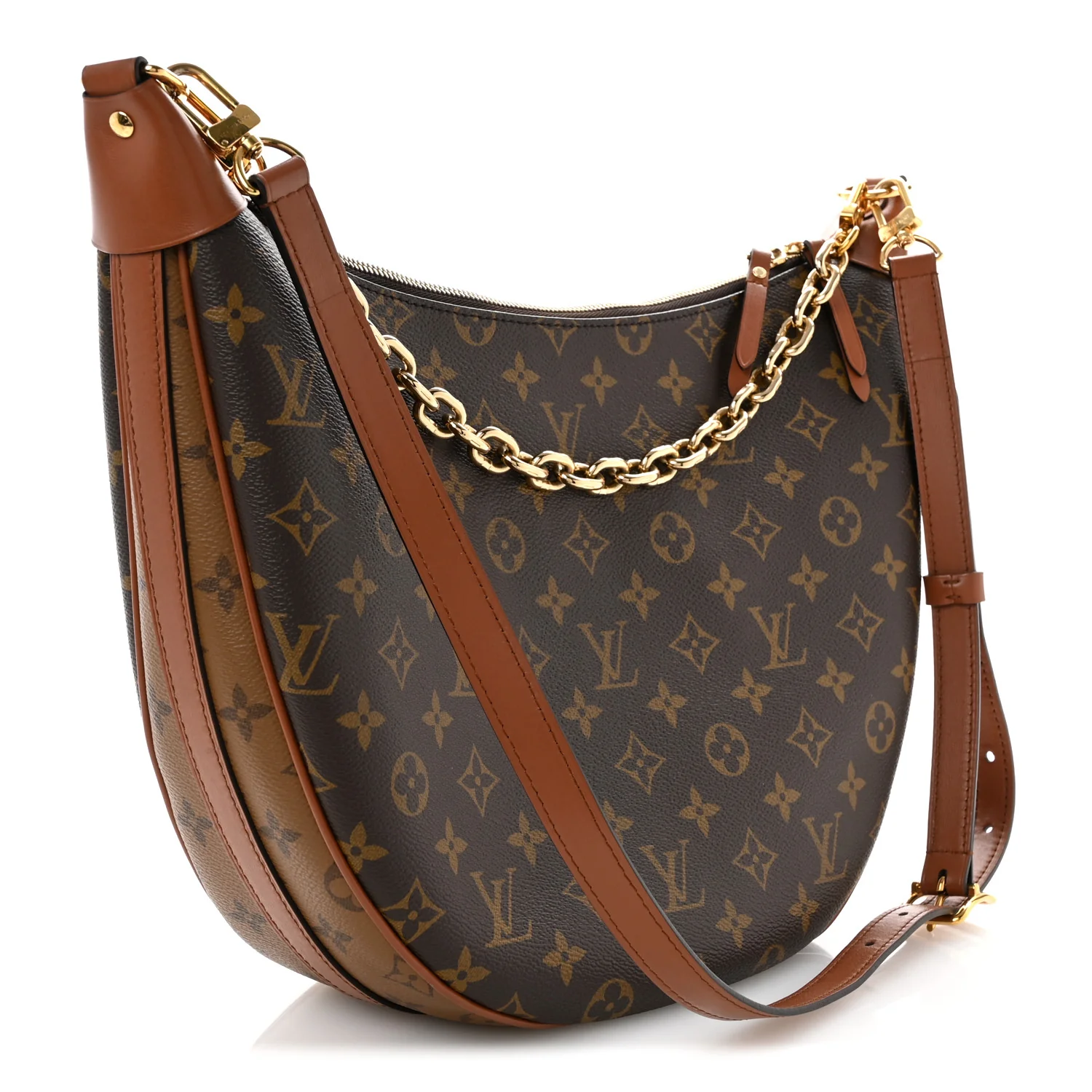 Reverse Monogram Loop Hobo