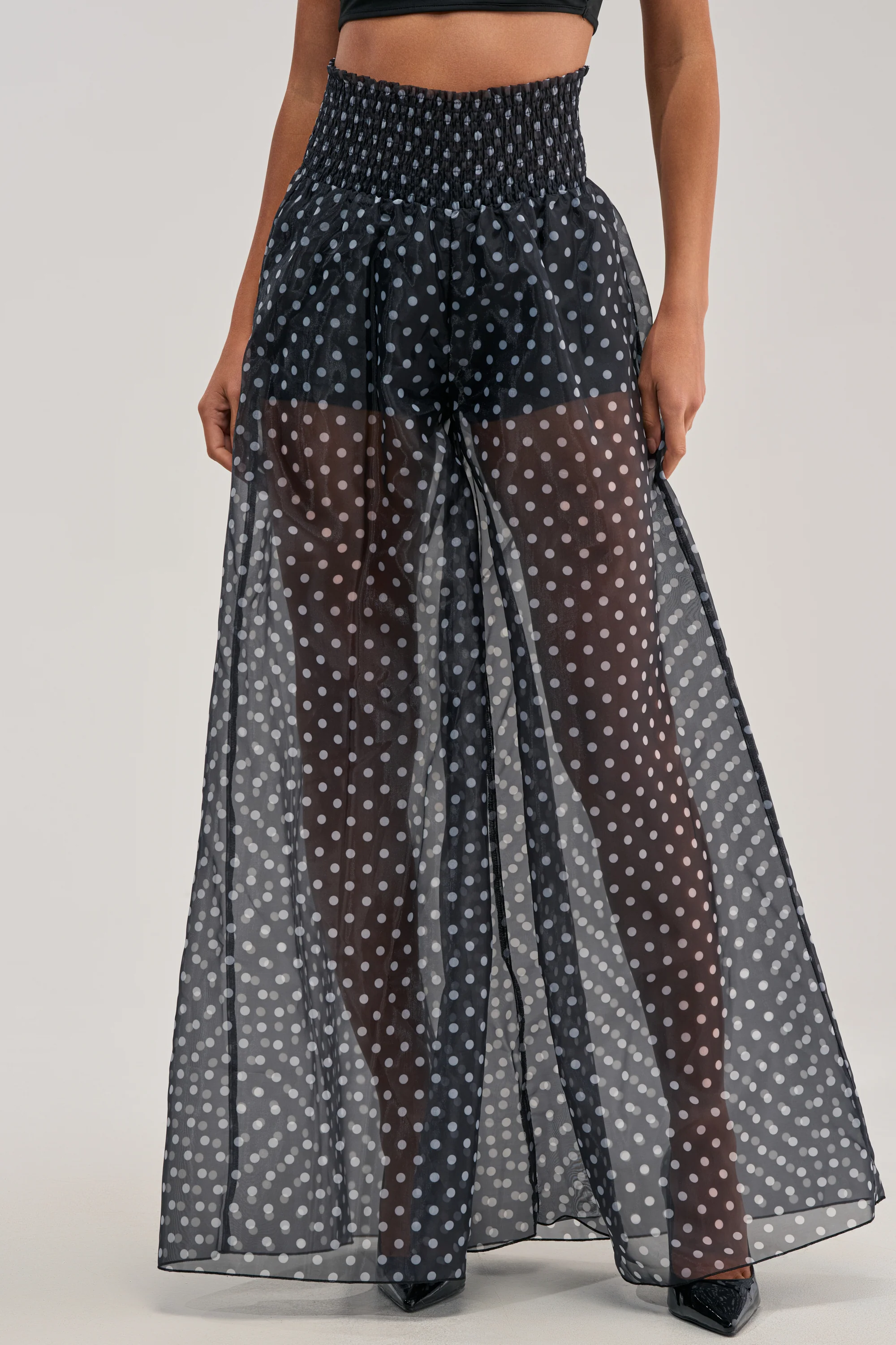 PRETTY GIRL POLKA DOT PALAZZO PANT - Akira Store
