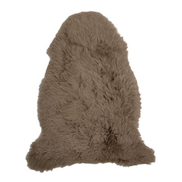 Saueskinn new zealand lang ull 100 cm taupe